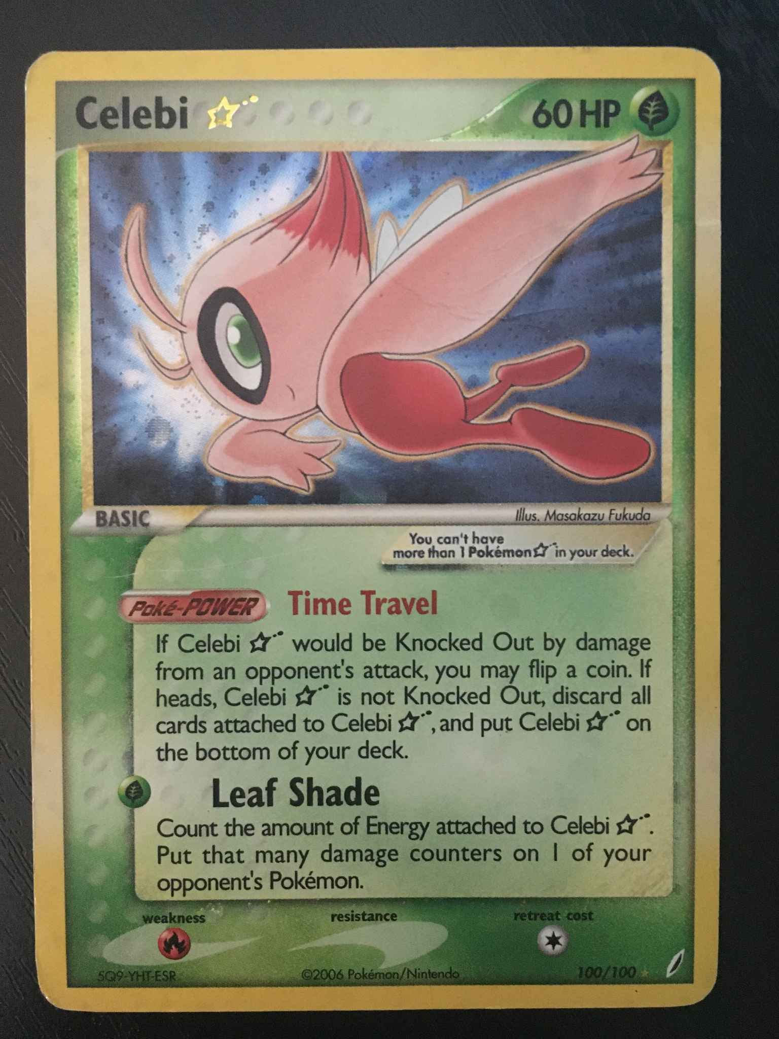 Celebi Ultra Rare Gold Star Celebi Star Crystal Guardians Pokemon