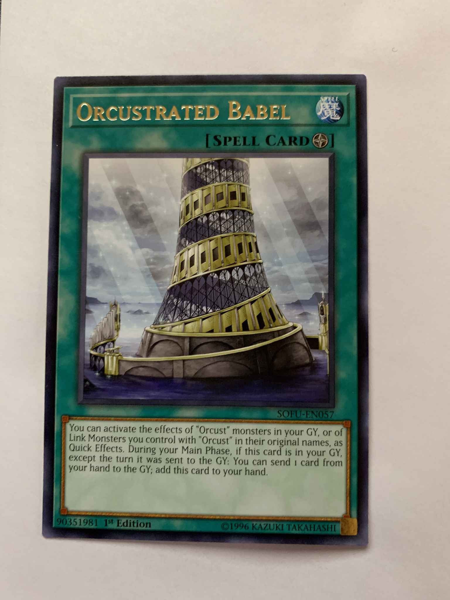 SOFU-EN057 1st Edition - Rare 3 x Orcustrated Babel