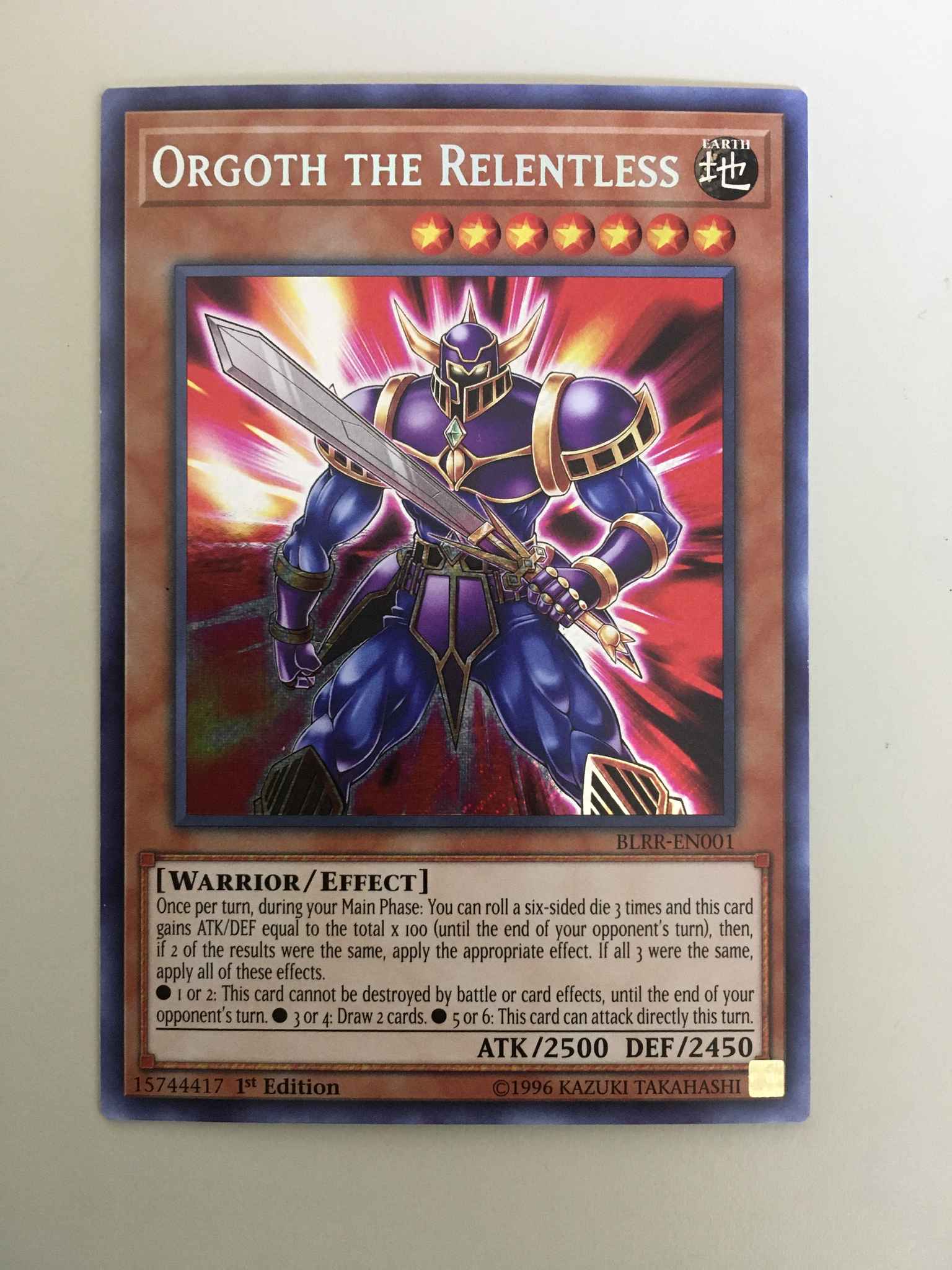 Yugioh Orgoth The Relentless BLRR-EN001 Secret Rare 1st Edition NM