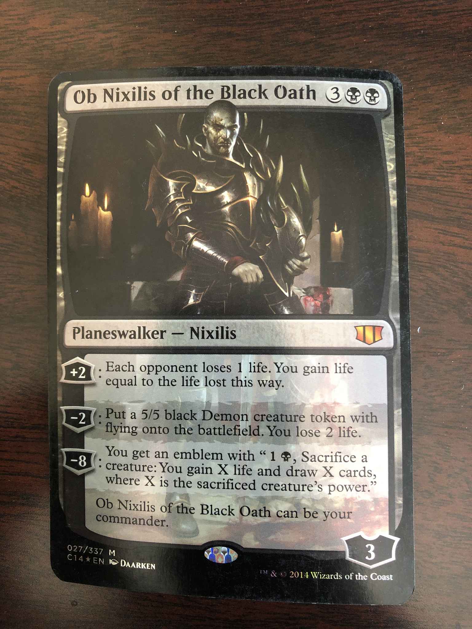 1x Ob Nixilis of the Black Oath NM-Mint English Commander 2014 MTG Magic
