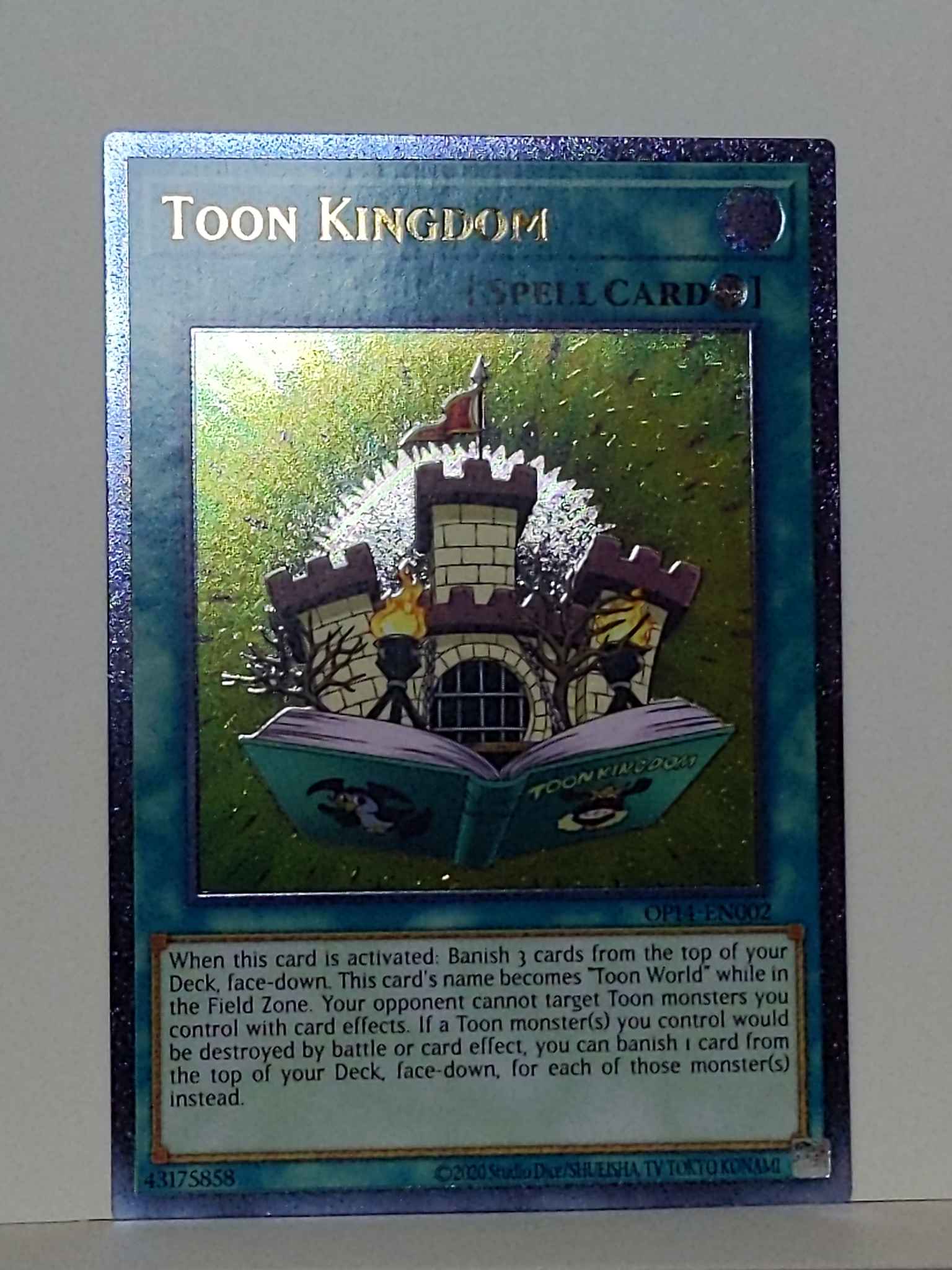 Yugioh TCG Toon Kingdom OP14-EN002 OTS Pack Ultimate Rare Near Mint