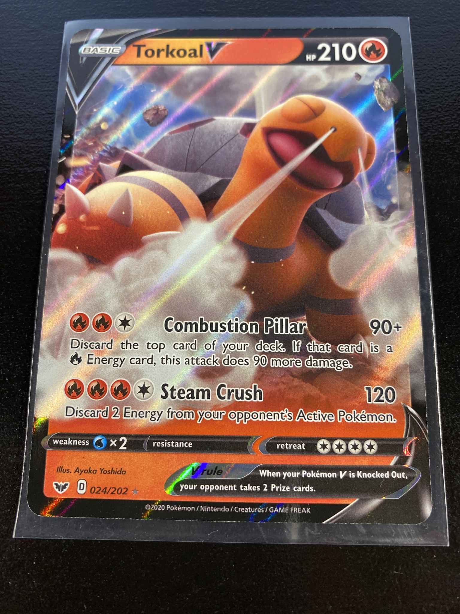 Torkoal V 24 2 Holo Foil Pokemon Sword Shield Pokemon Trading Card Game Pokemon Individual Cards