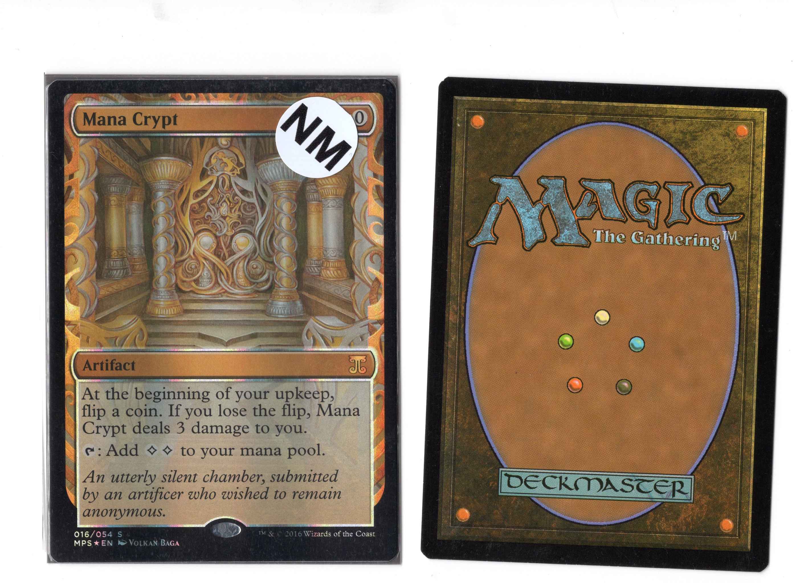 Mana Crypt Masterpiece REPACK Rare Mythic Mtg Magic The Gathering Mint Foil 
