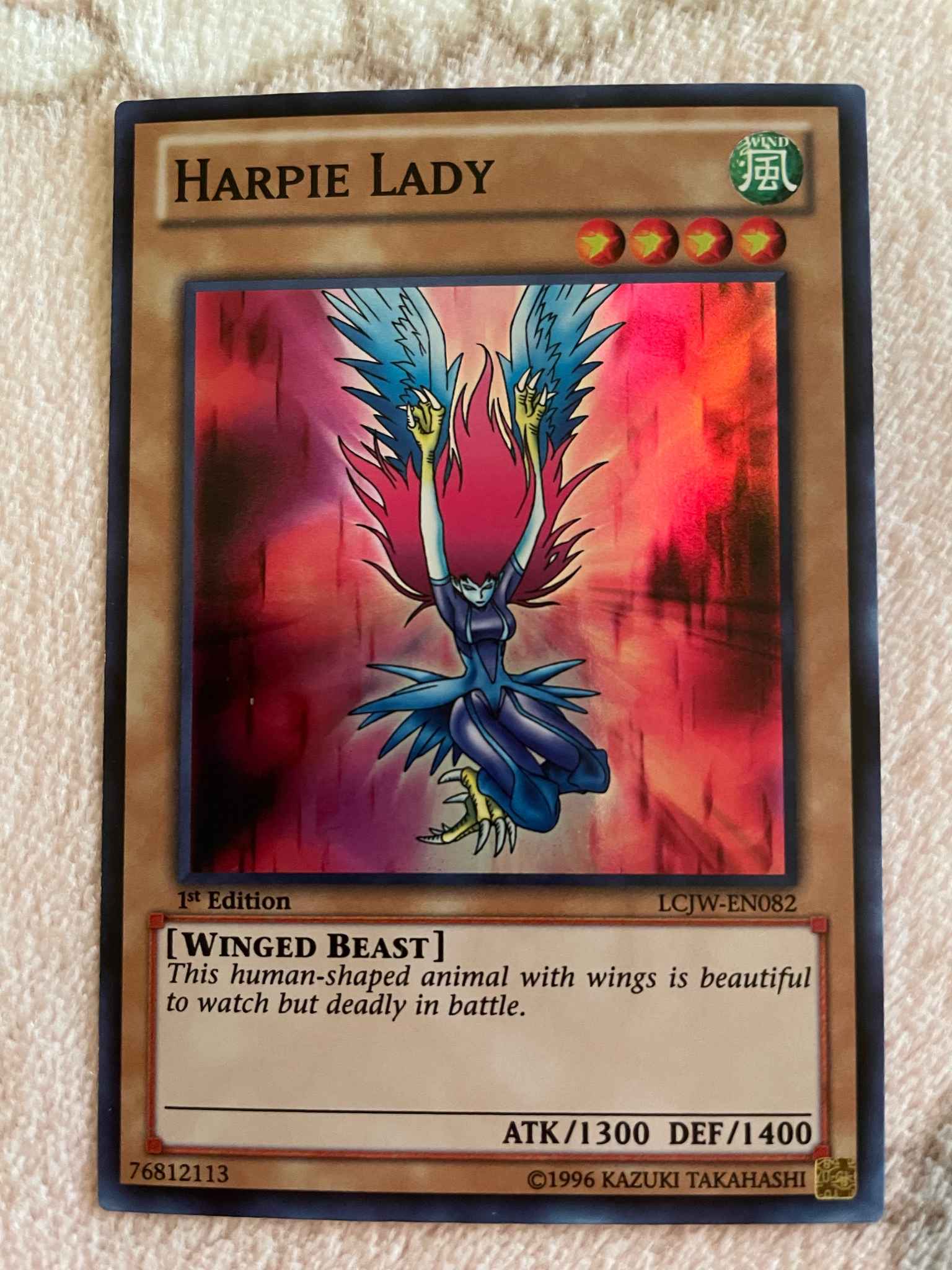YU-GI-OH 1ST EDITION MINT Harpie Lady LCJW-EN082 SUPER RARE 