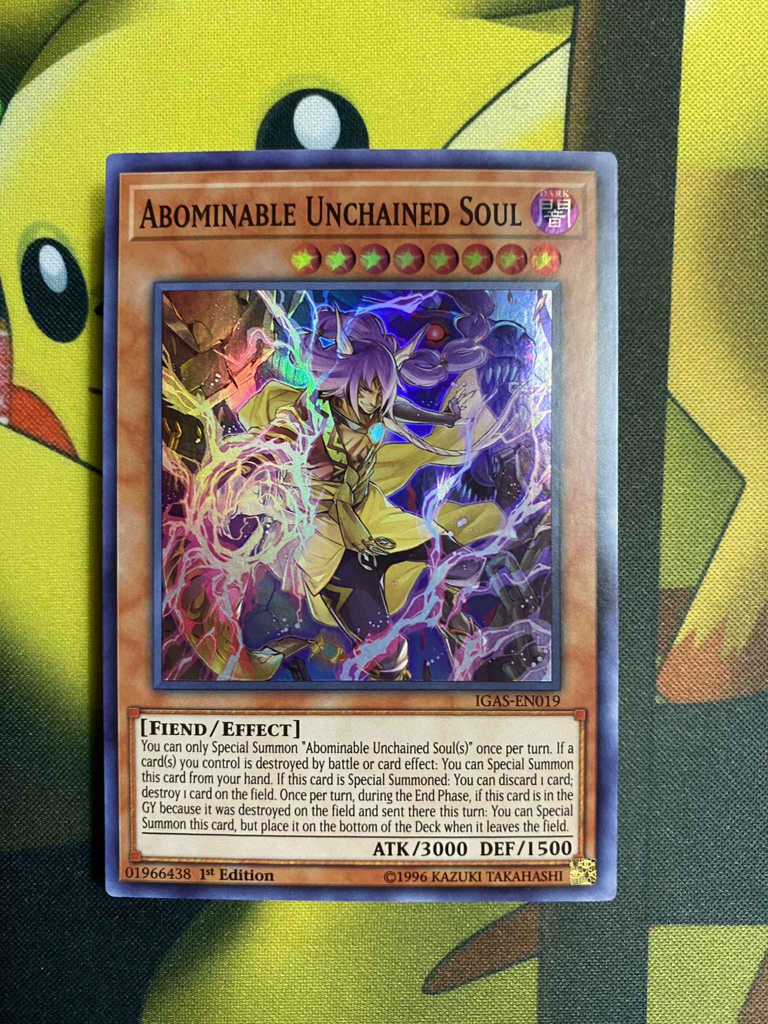 Abominable Unchained Soul IGAS-EN019 Super Rare 1st ed yugioh Ignition Assault