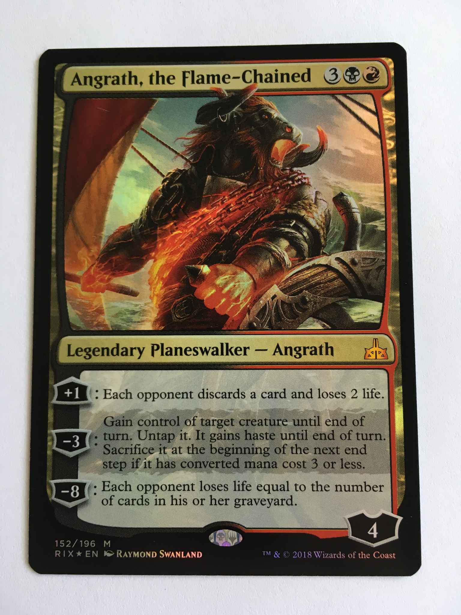 magicman-europe* Rivals of Ixalan Mythic *MtG: ANGRATH THE FLAME-CHAINED