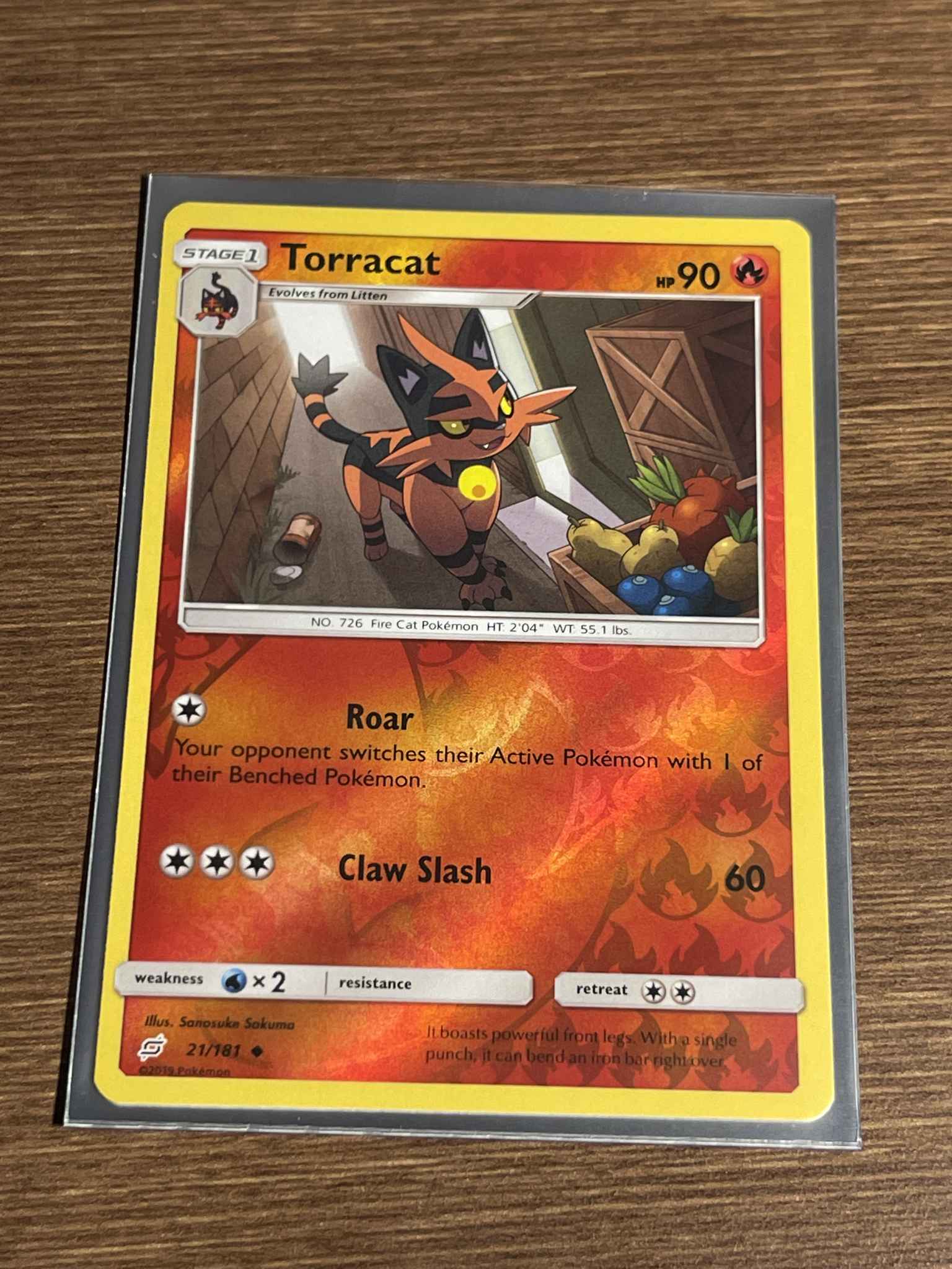 Pokemon Team Up Torracat Single Card Uncommon 