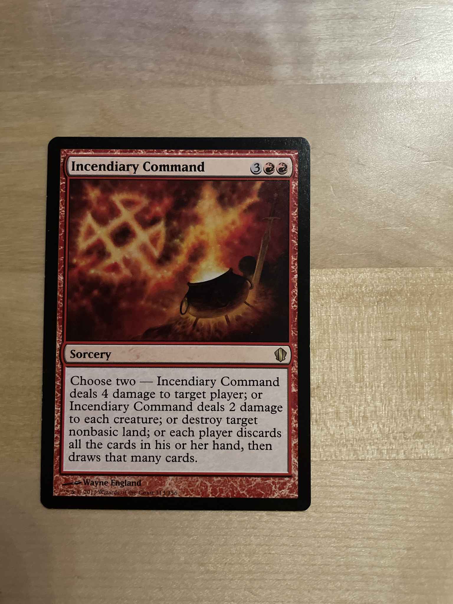 MTG Incendiary Command English, Commander 2013, Lightly Played
