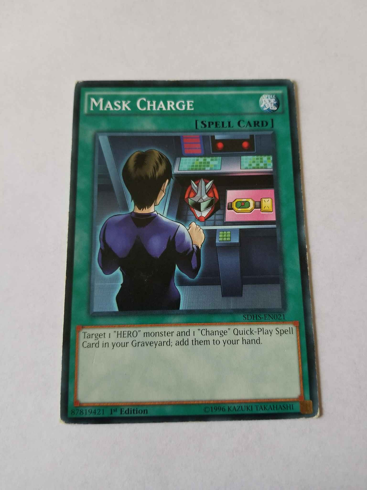 Mask Charge SDHS-EN021 Common Yu-Gi-Oh Card 1st Edition New