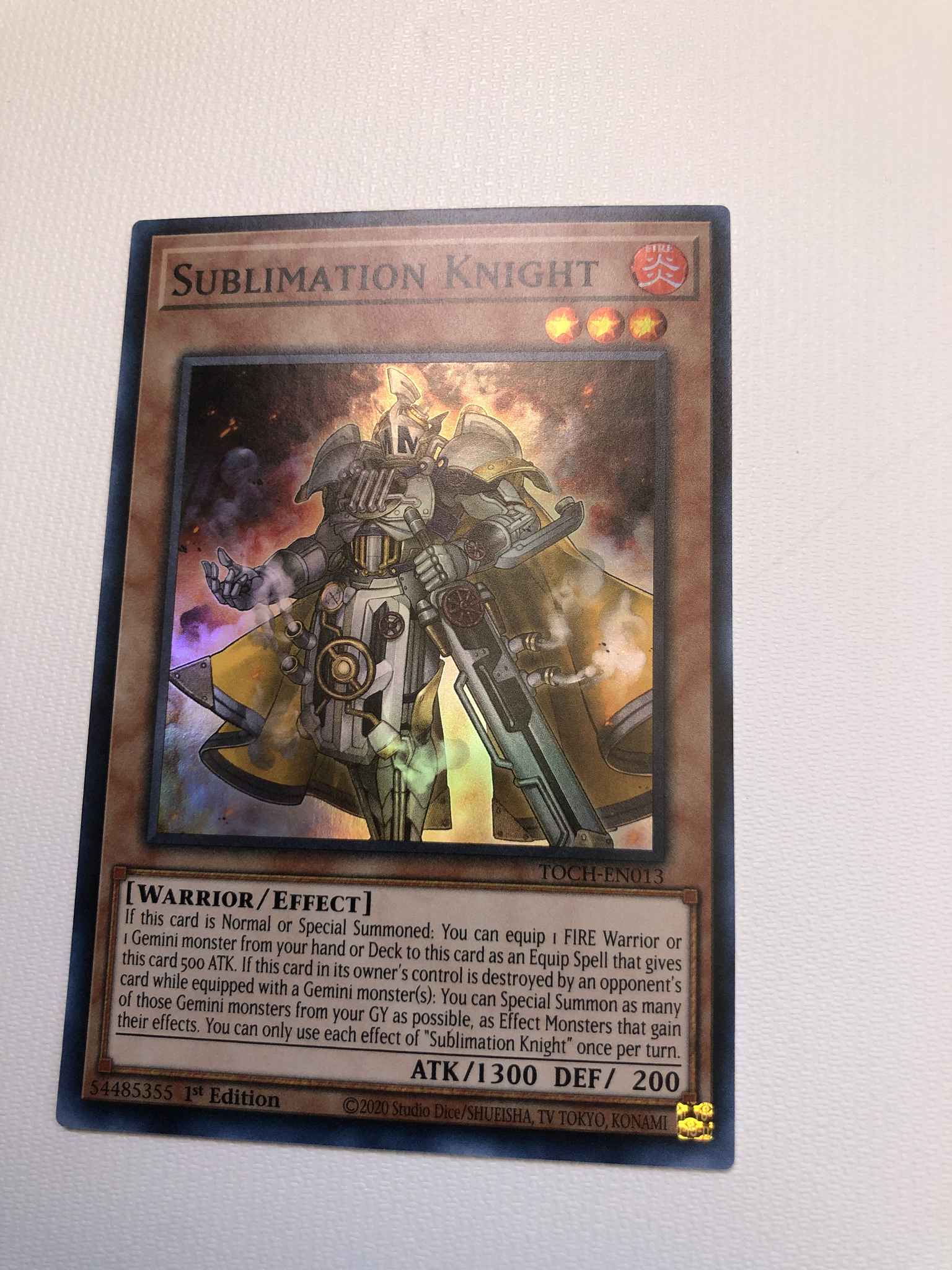 Sublimation Knight Yu-Gi-Oh TOCH-EN013 1st Super Rare
