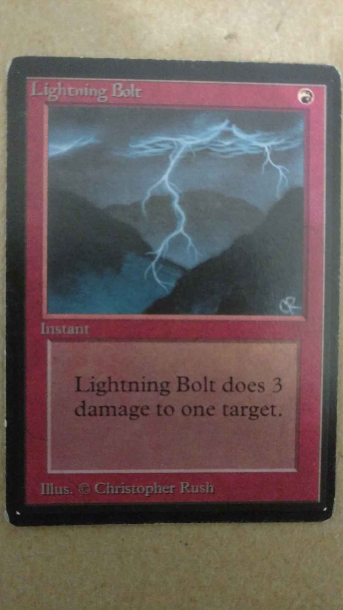 Magic The Gathering ~ 1x Lightning Bolt ~ Revised ~ LP  Sammelkartenspiele/TCGs CO6386282