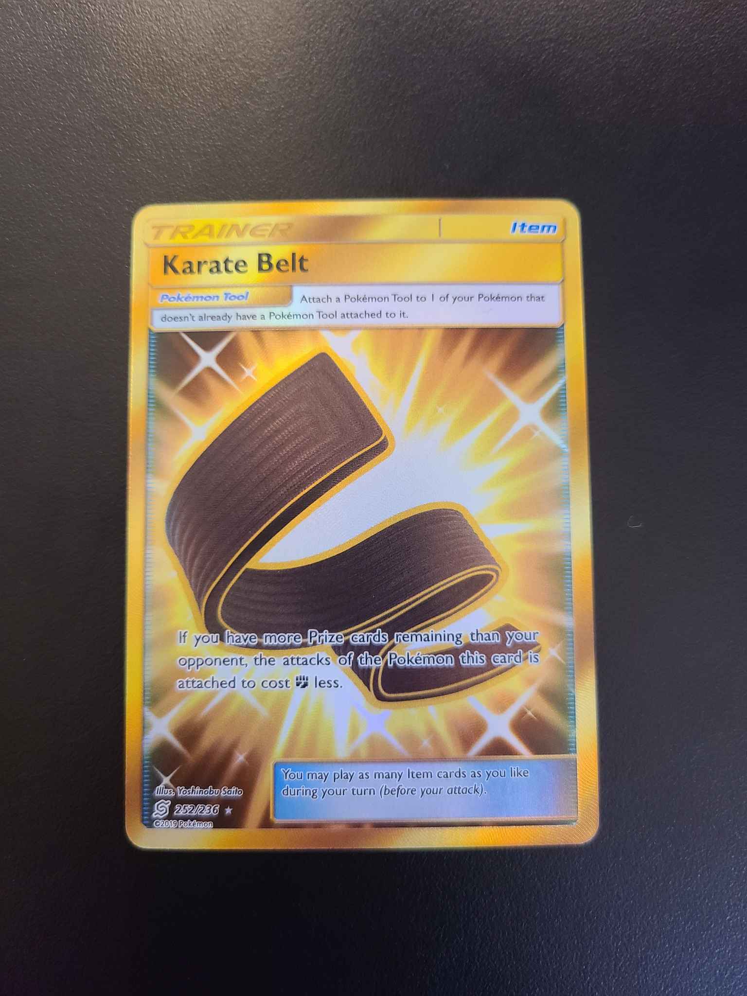 Karate Belt SM - Unified Minds Secret Rare 252/236 Pokémon TCG Secret 