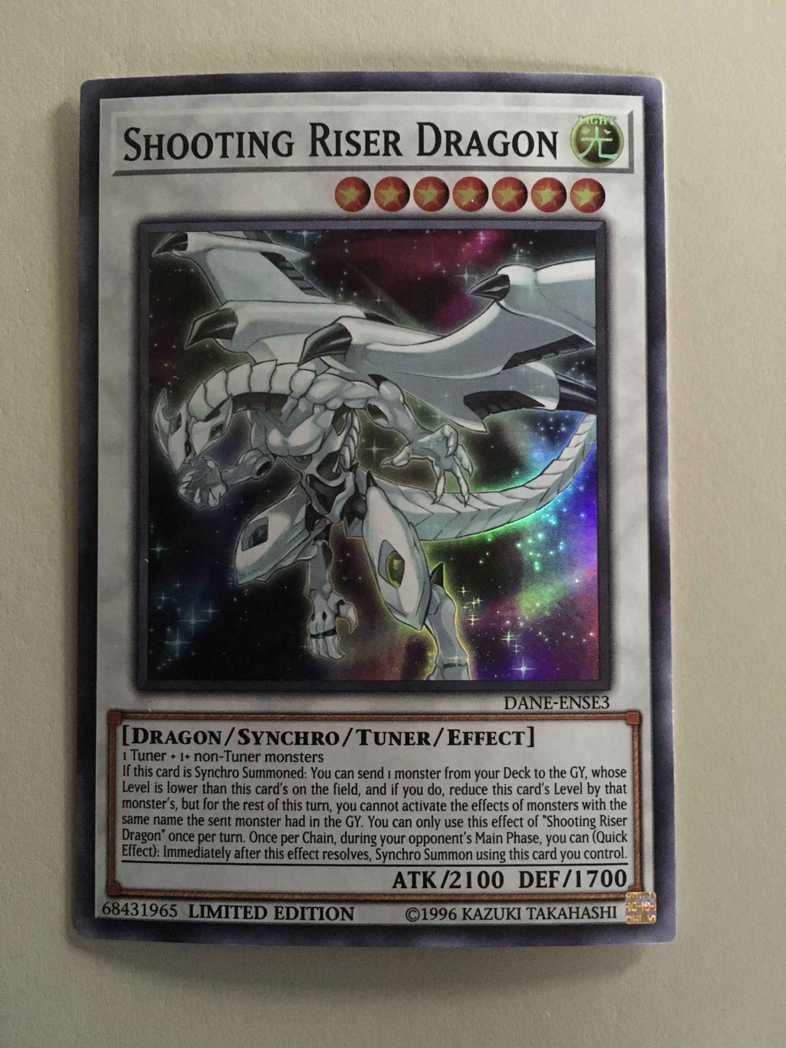 Shooting Riser Dragon DANE-ENSE3 Super Rare Limited Edition YuGiOh