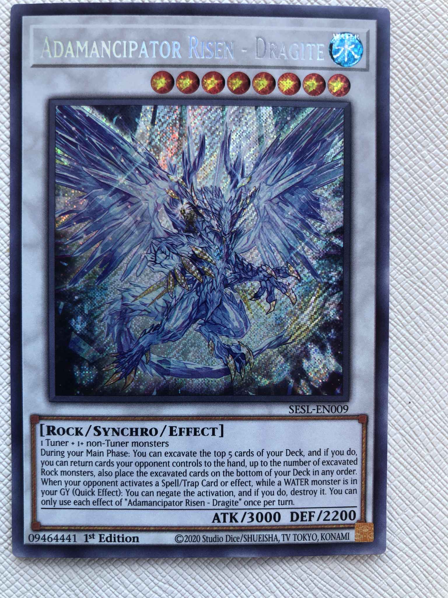 SESL-EN009 Adamancipator Risen Dragite Secret Rare 1st Edition NM YuGiOh Card