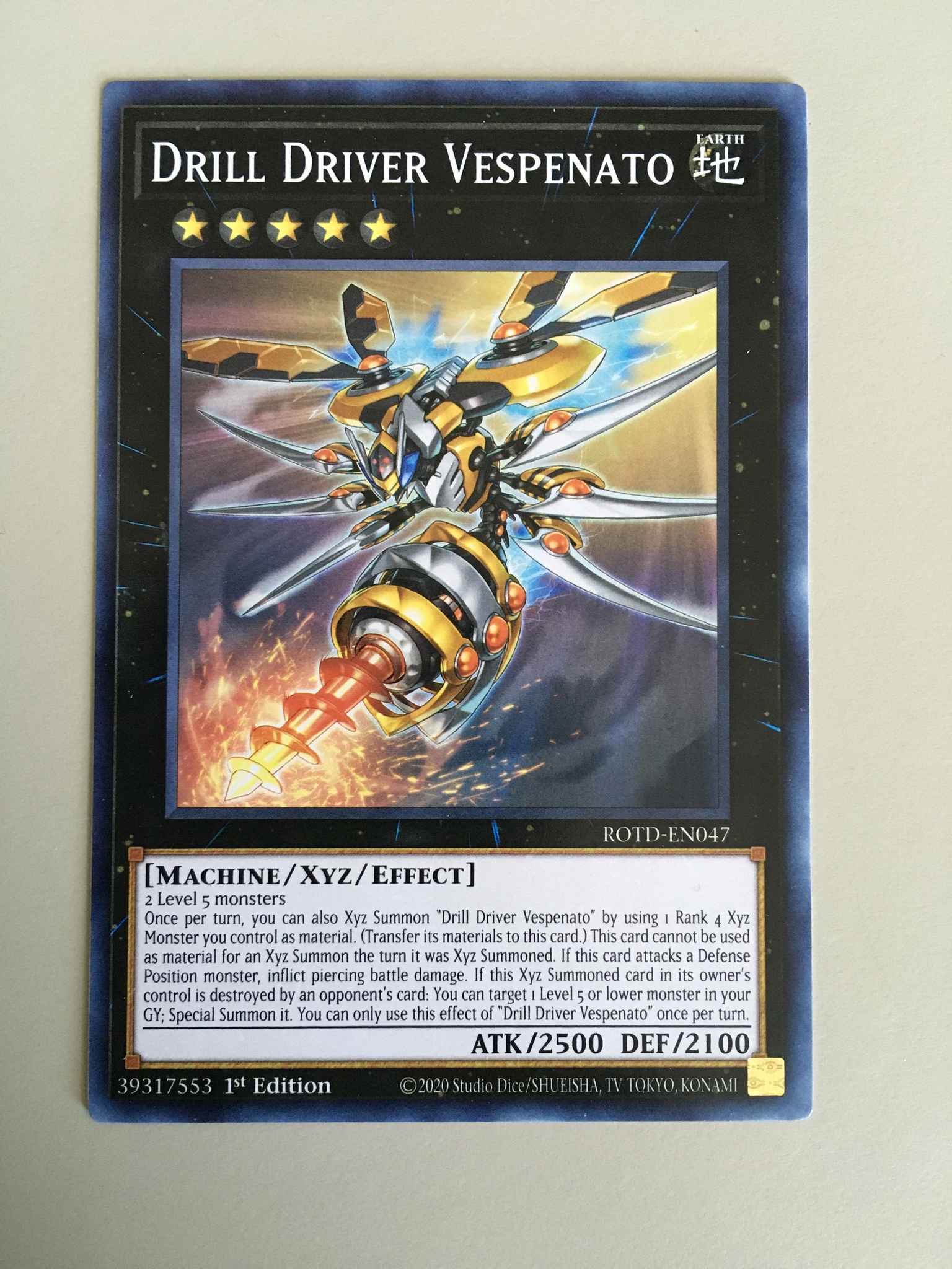 Drill Driver Vespenato x3 Yu-Gi-Oh ROTD-EN047 Common 1st Edition NM/Mint 3x 