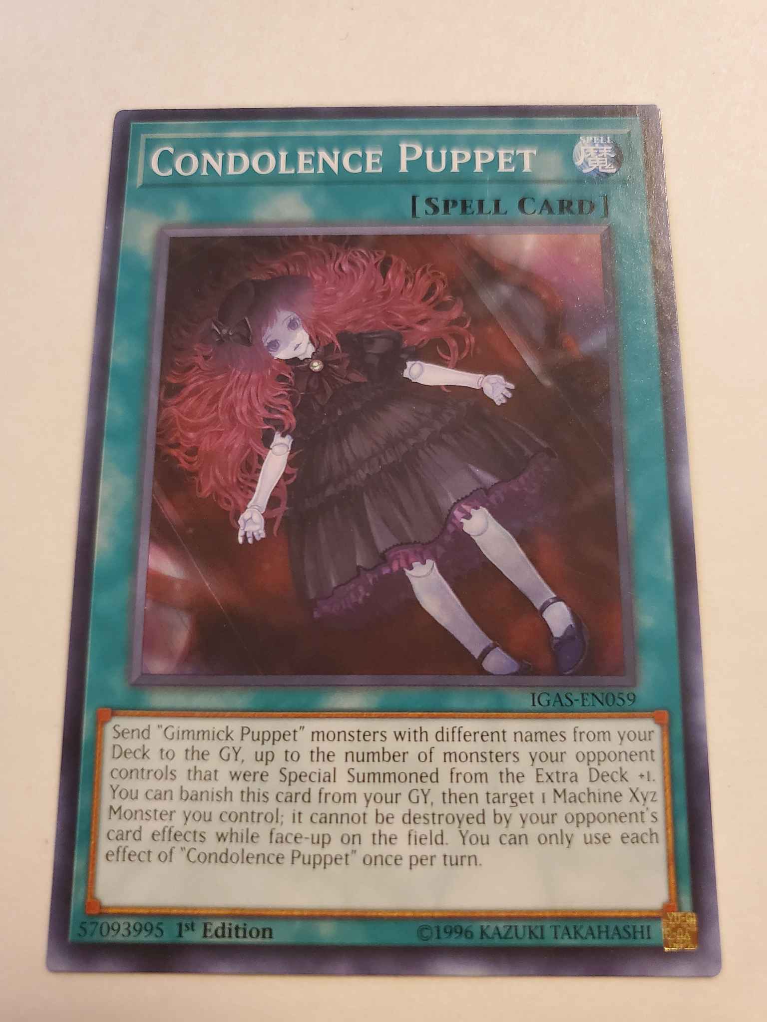 YuGiOh Condolence Puppet IGAS-EN059 Common Near Mint 1st Edition 