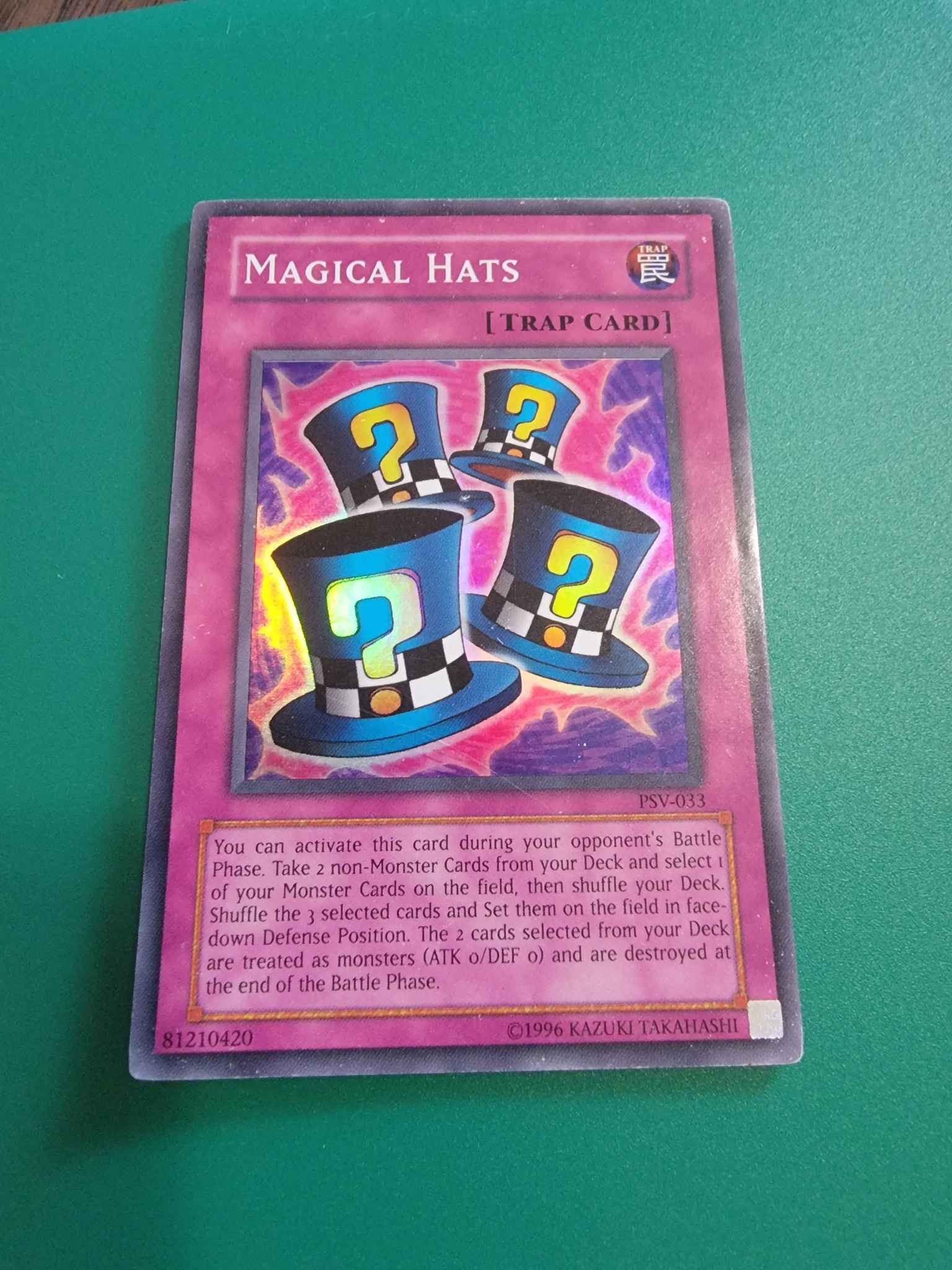 YuGiOh Magical Hats 1st Edition Moderately Played PSV-033 Super Rare 