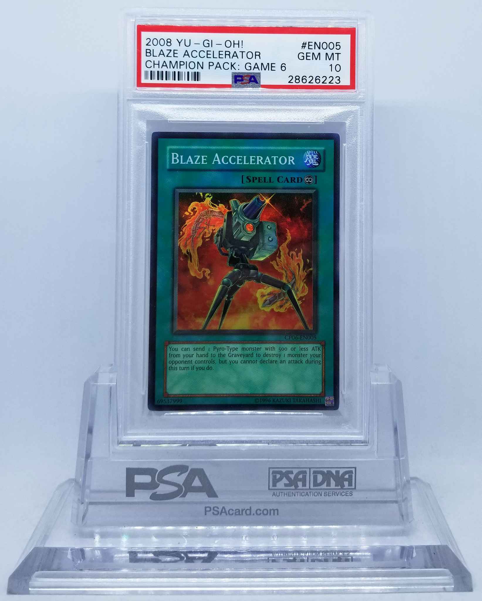 Yugioh Cp06 En005 Blaze Accelerator Super Rare Psa 10 Gem Mint Blaze Accelerator Champion Pack 6 Yugioh