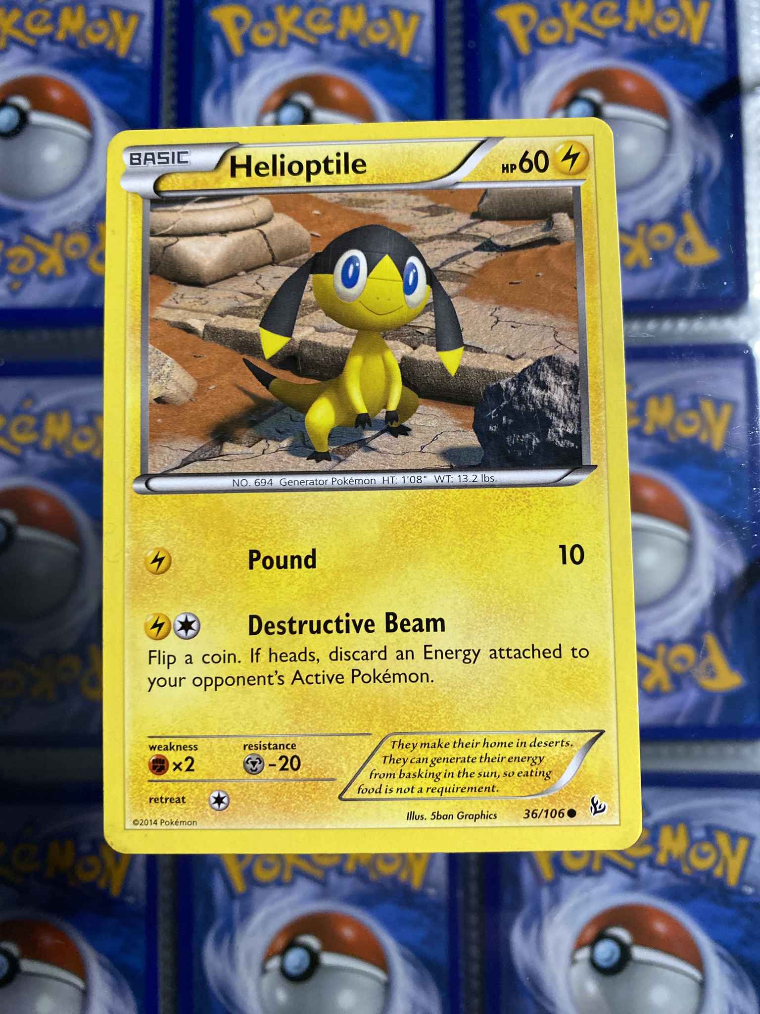 pokemon helioptile card