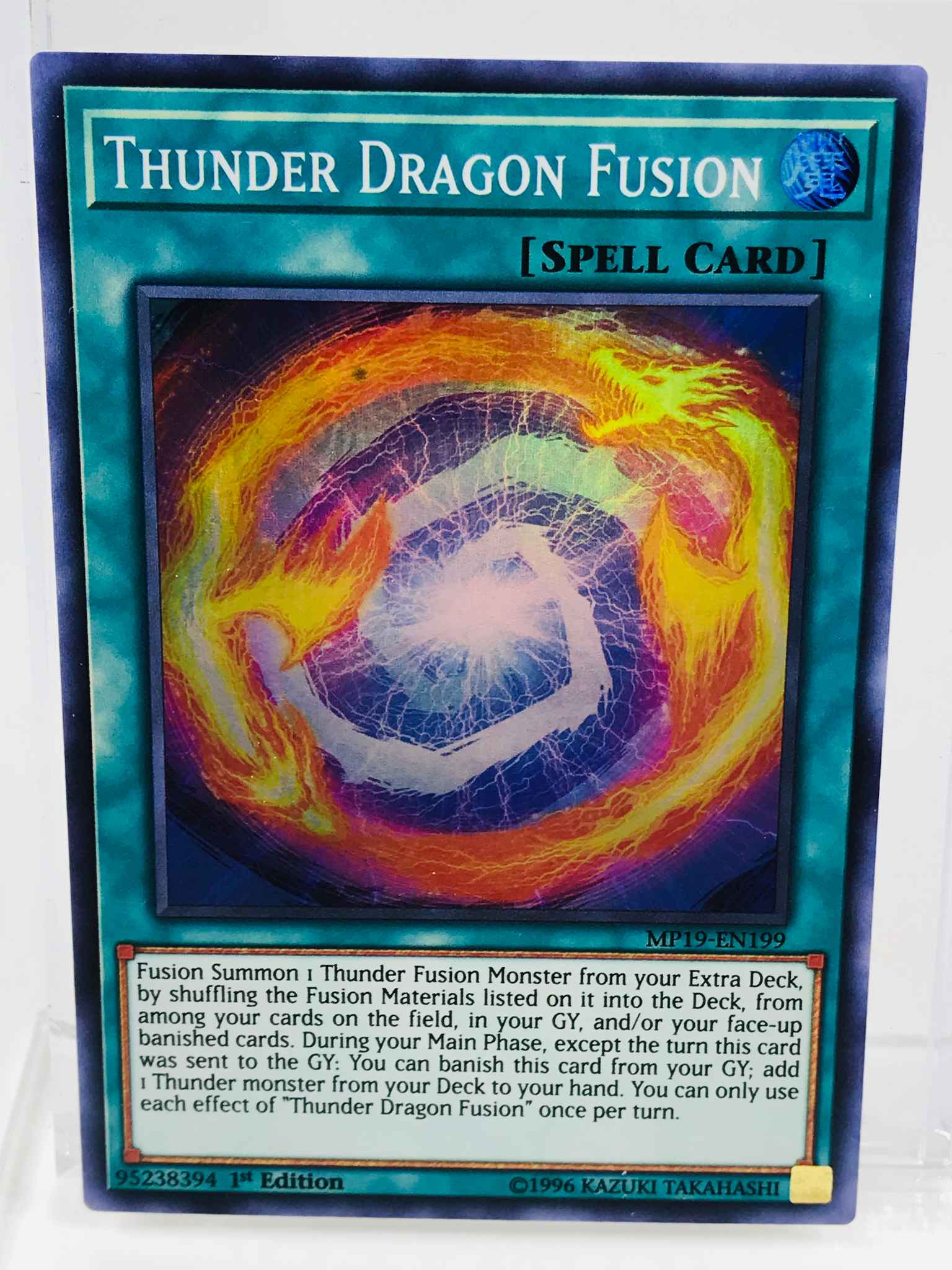 YUGIOH Thunder Dragon Fusion MP19-EN199 Super Rare Near Mint FAST 