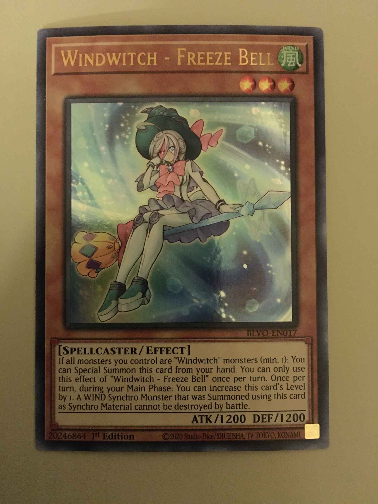Yu-Gi-Oh! Windwitch Freeze Bell BLVO-EN017 1st Edition 