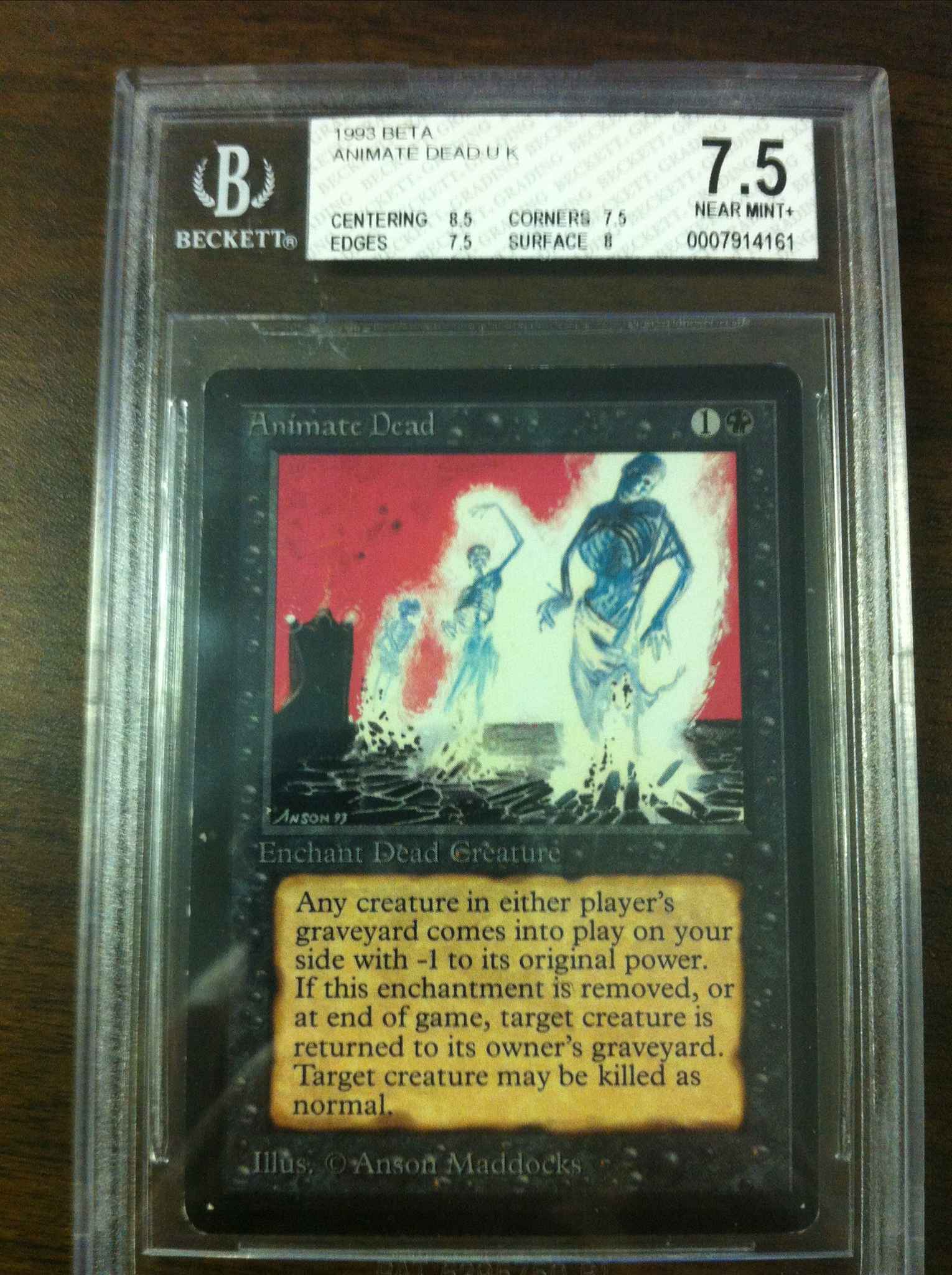 Beta Animate Dead Bgs Graded 7 5 Near Mint Plus Animate Dead Beta Edition Magic The Gathering Online Gaming Store For Cards Miniatures Singles Packs Booster Boxes
