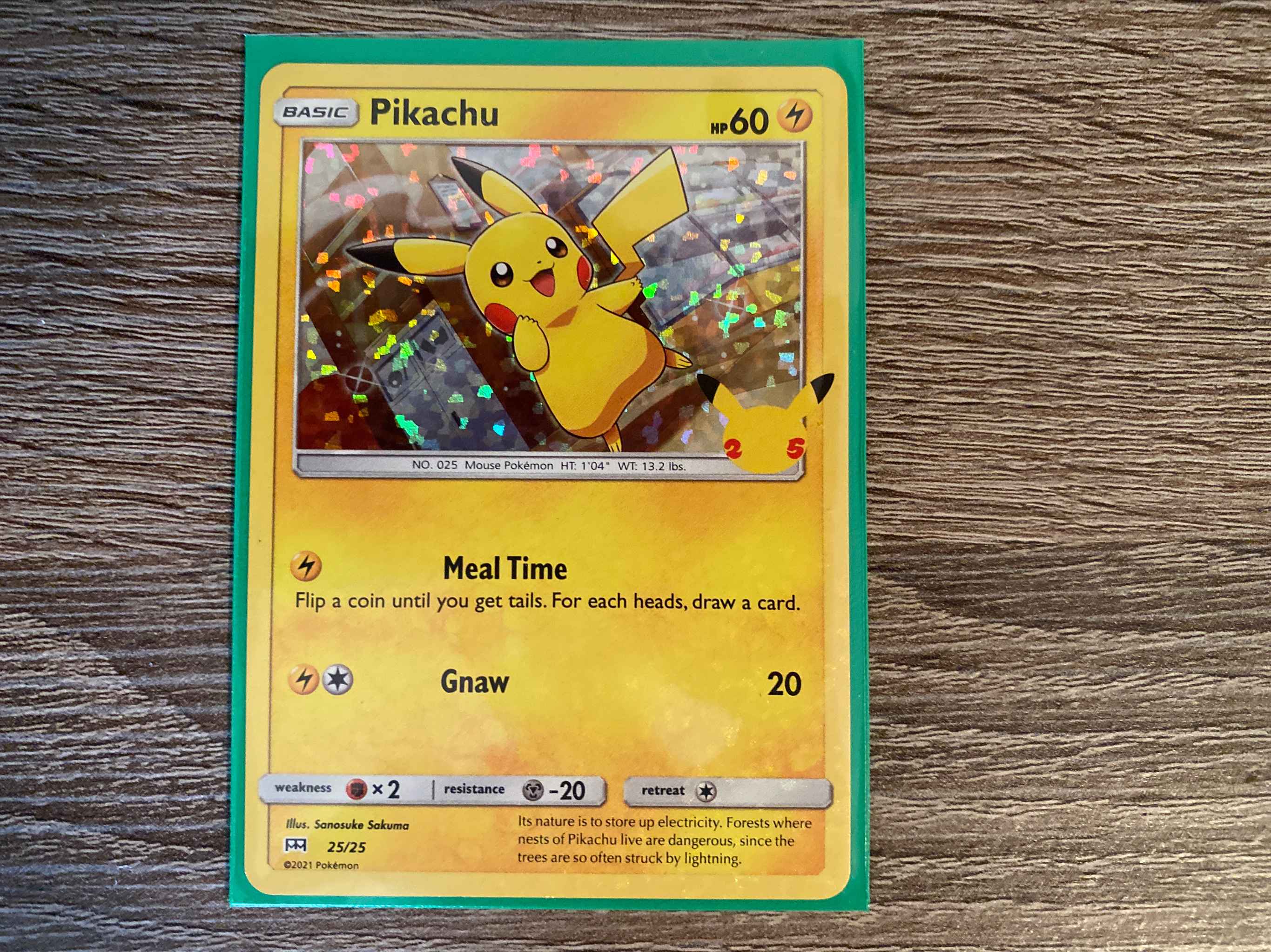 Mcdonalds Pokemon 25Th Anniversary Pikachu Card Meyasity