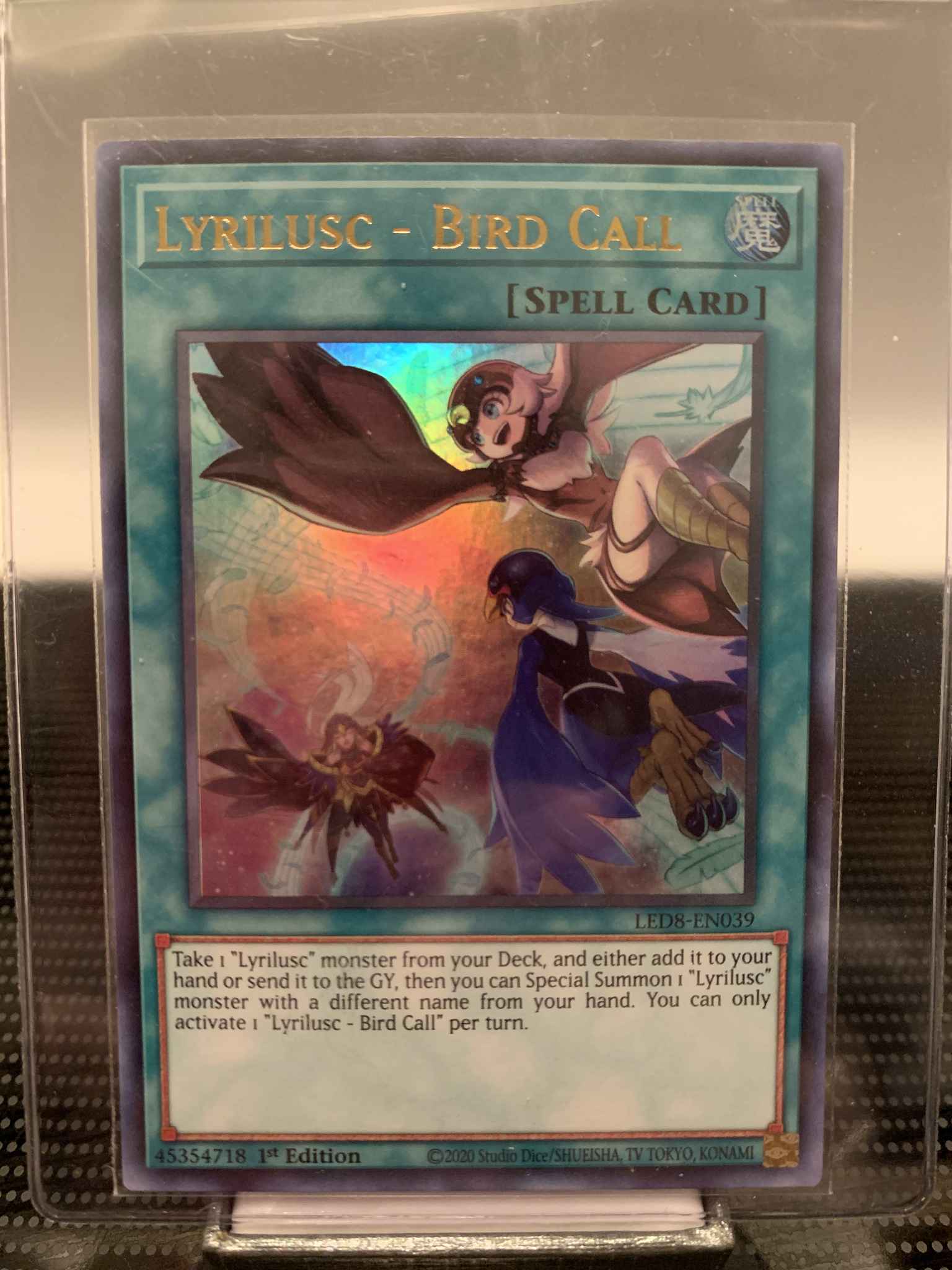 Bird Call Ultra Rare 1st Edition Mint YuGiOh Card LED8-EN039 Lyrilusc 