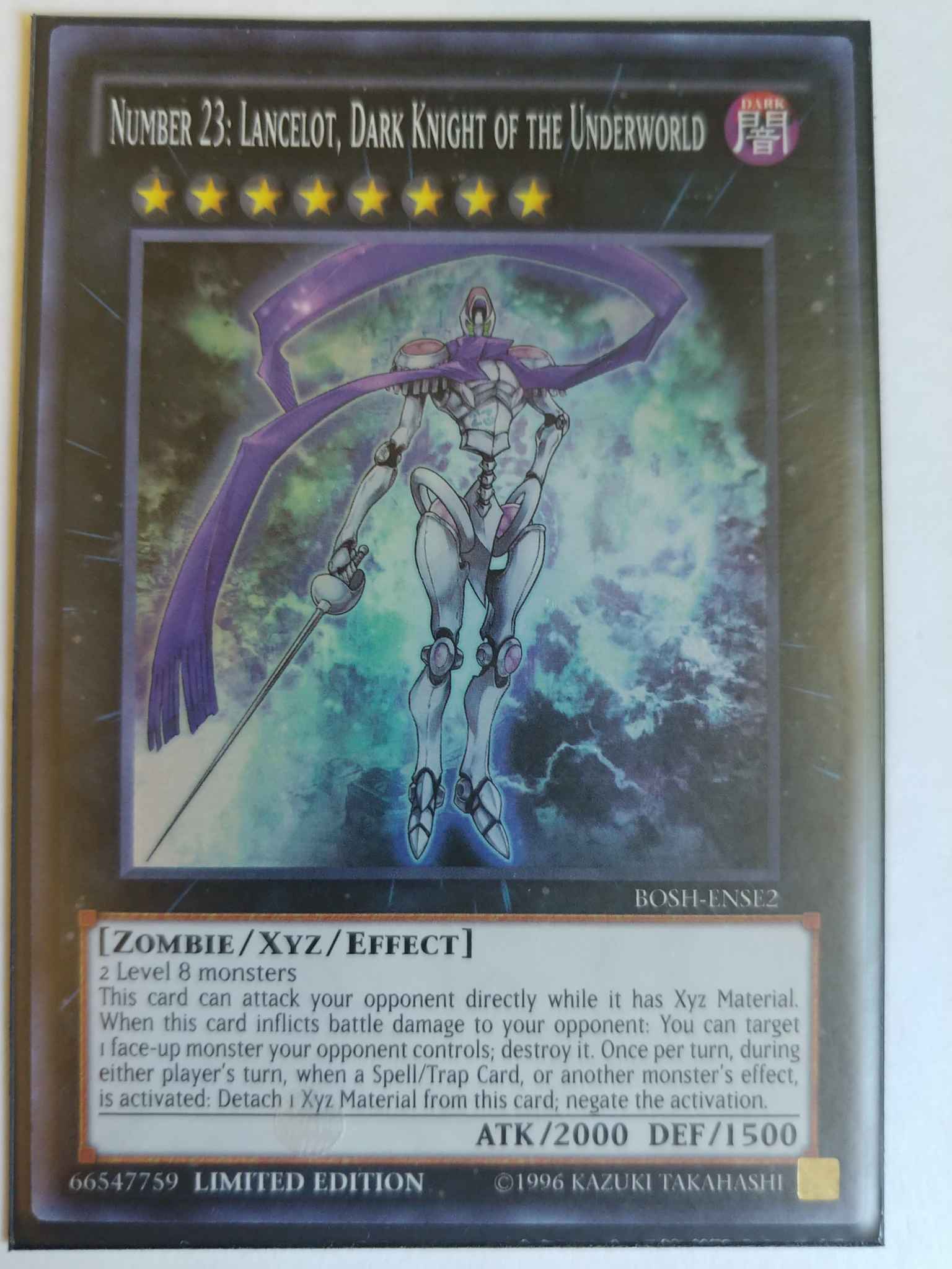 Number 23 Lancelot Dark Knight Of The Underworld Number 23 Lancelot Dark Knight Of The Underworld Breakers Of Shadow Special Edition Yugioh Online Gaming Store For Cards Miniatures Singles Packs Booster Boxes