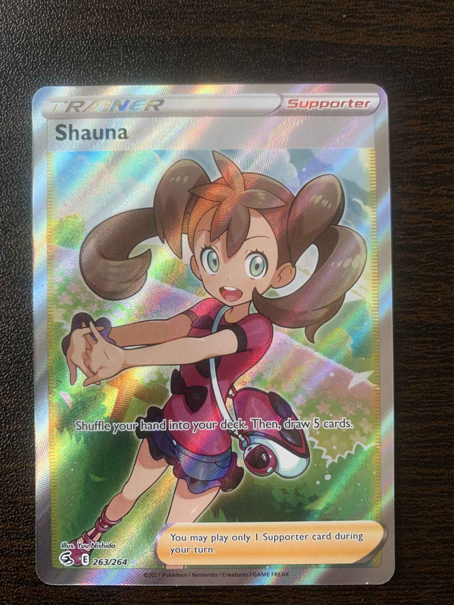 Shauna 263/264 Full Art Ultra Rare Fusion Strike Pokemon NM 