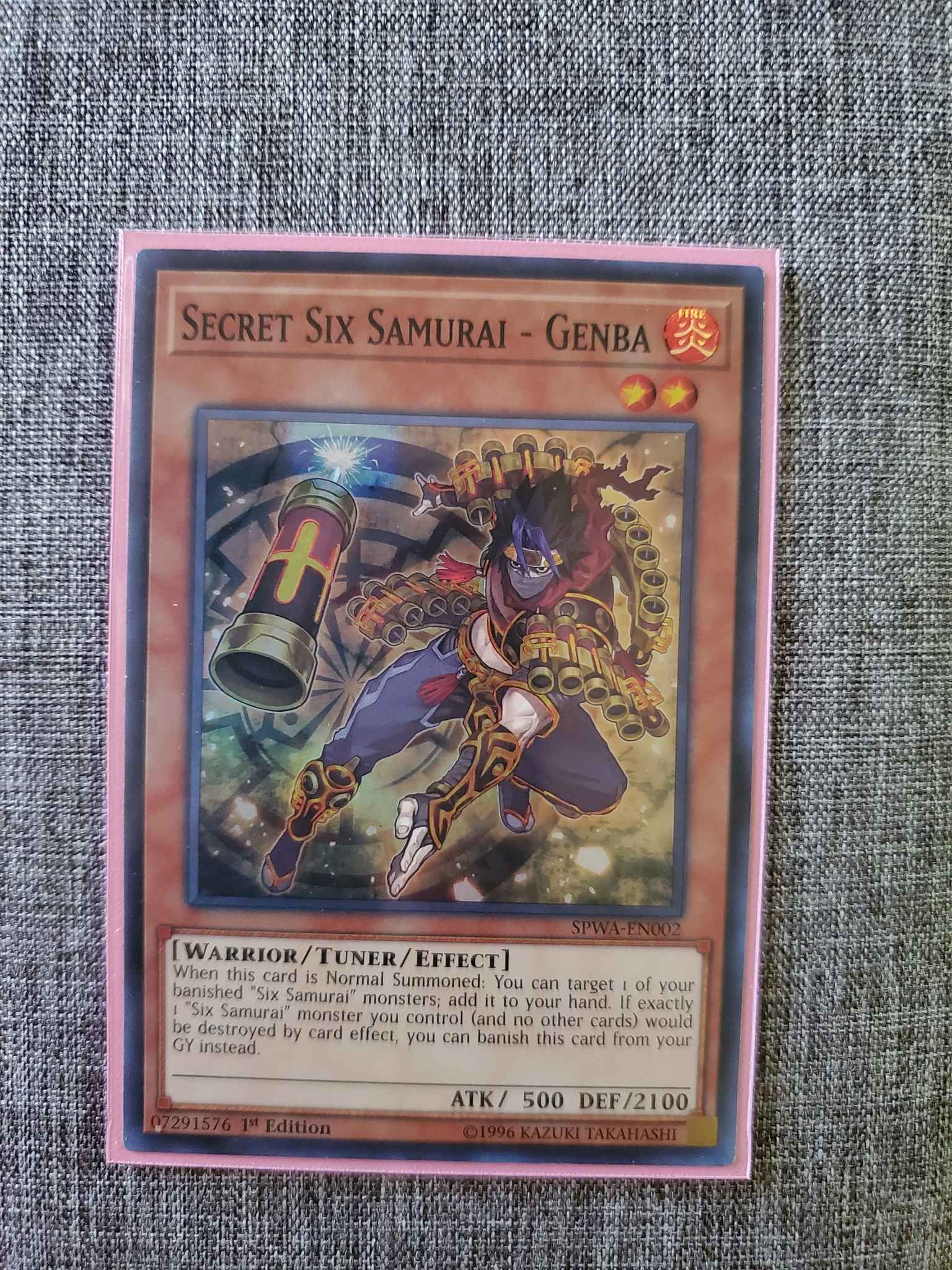 Genba  SPWA EN002 Super Rare 1st Edition Yugioh Secret Six Samurai
