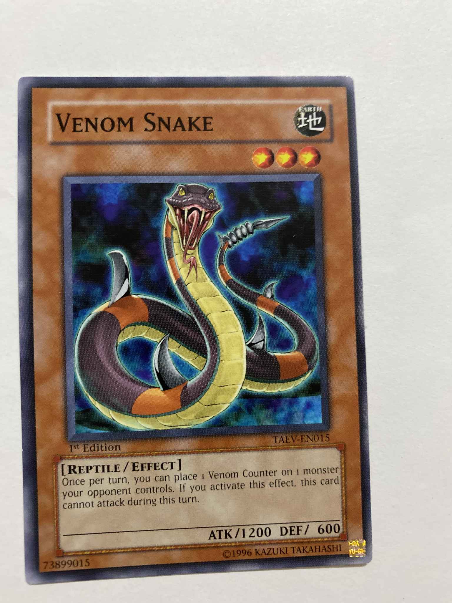 U Venom Snake TAEV-EN015 Common Yu-Gi-Oh Card 