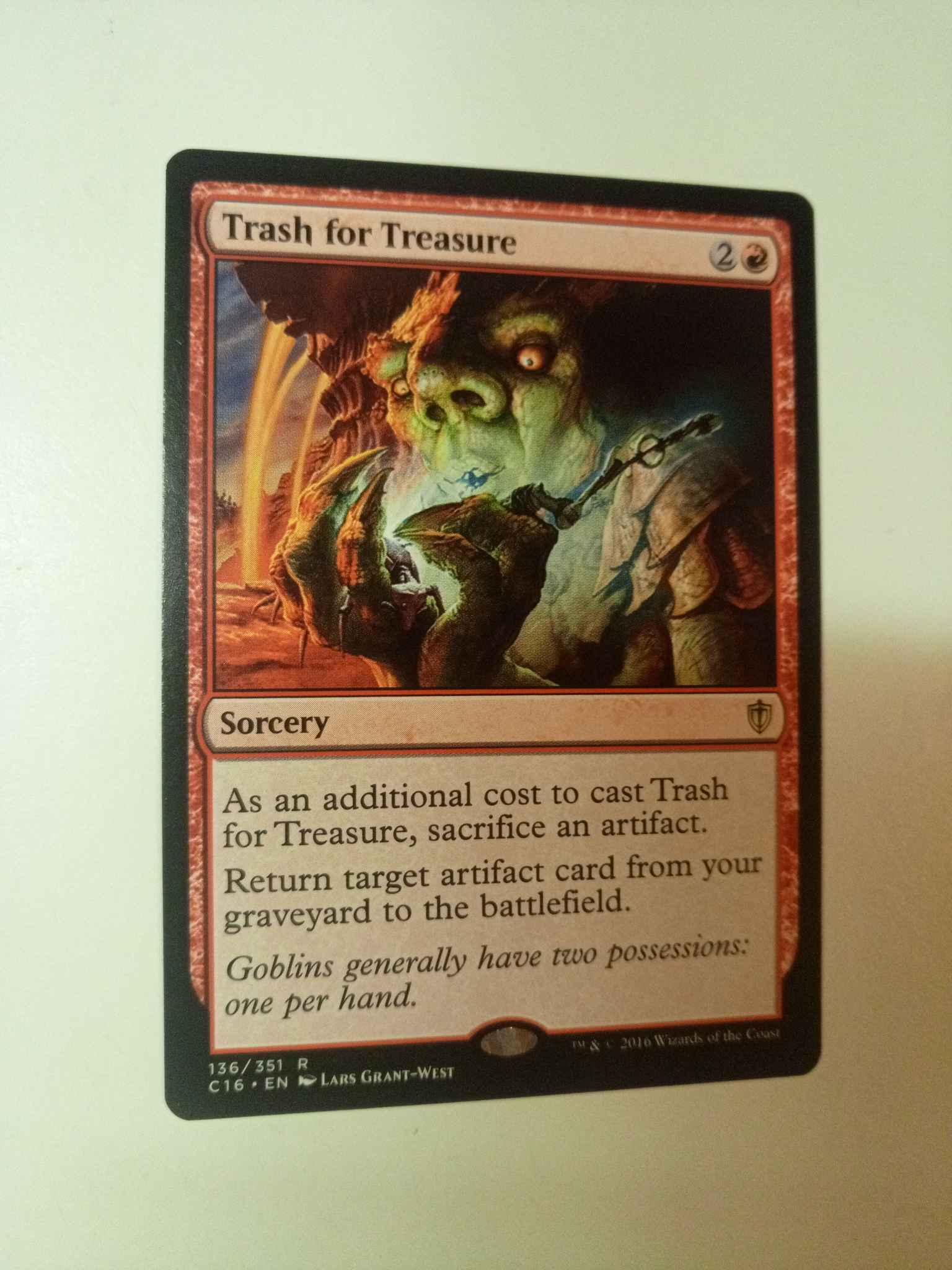 Trash For Treasure Commander 16 Nearmint Magic Mtg