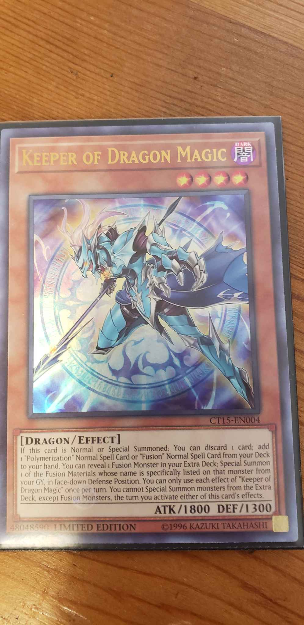 Ultra Rare Limited Edition Gem-Mint CT15-EN004 x3 Keeper of Dragon Magic