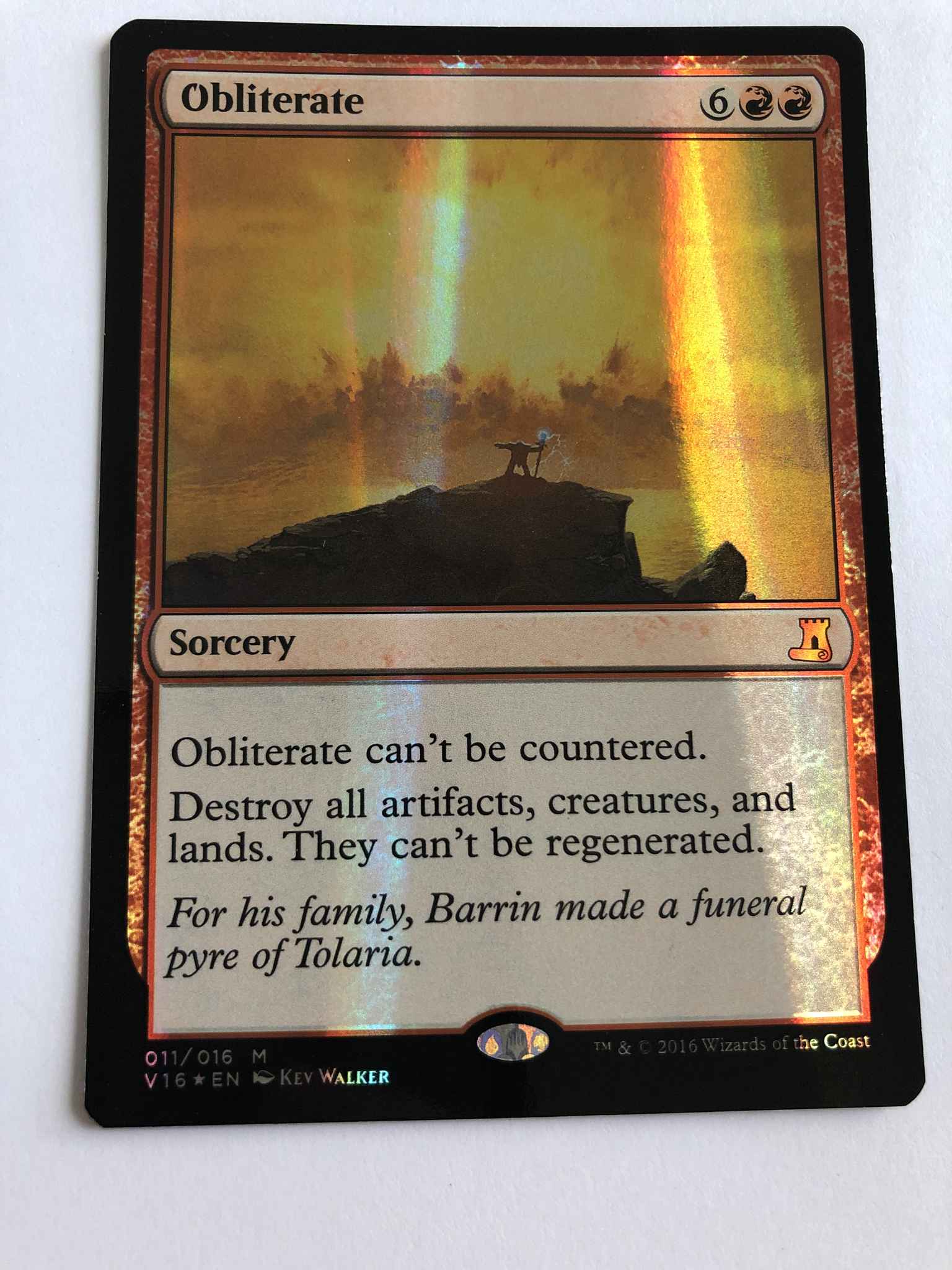 Lore NM-M Red Mythic Rare MAGIC CARD ABUGames Obliterate FOIL From the Vault 