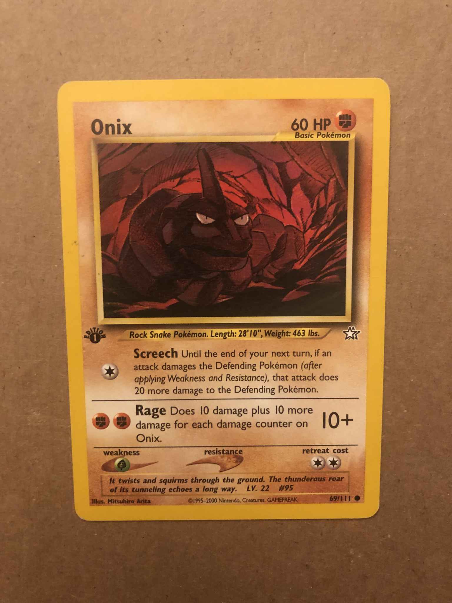 Onix Onix Neo Genesis Pokemon Online Gaming Store For Cards Miniatures Singles Packs Booster Boxes