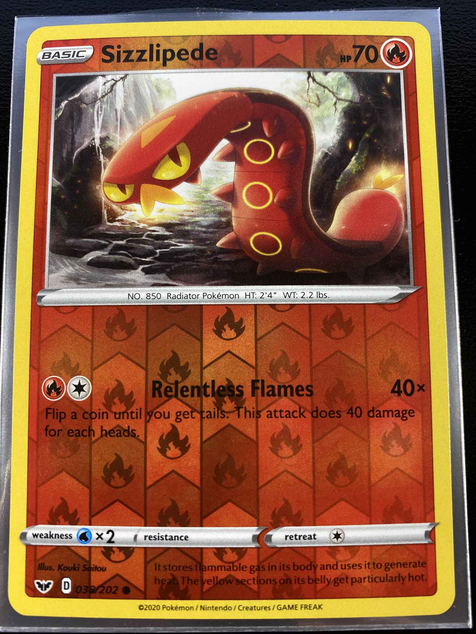 Sizzlipede 038 Sizzlipede 038 Swsh01 Sword Shield Base Set Pokemon