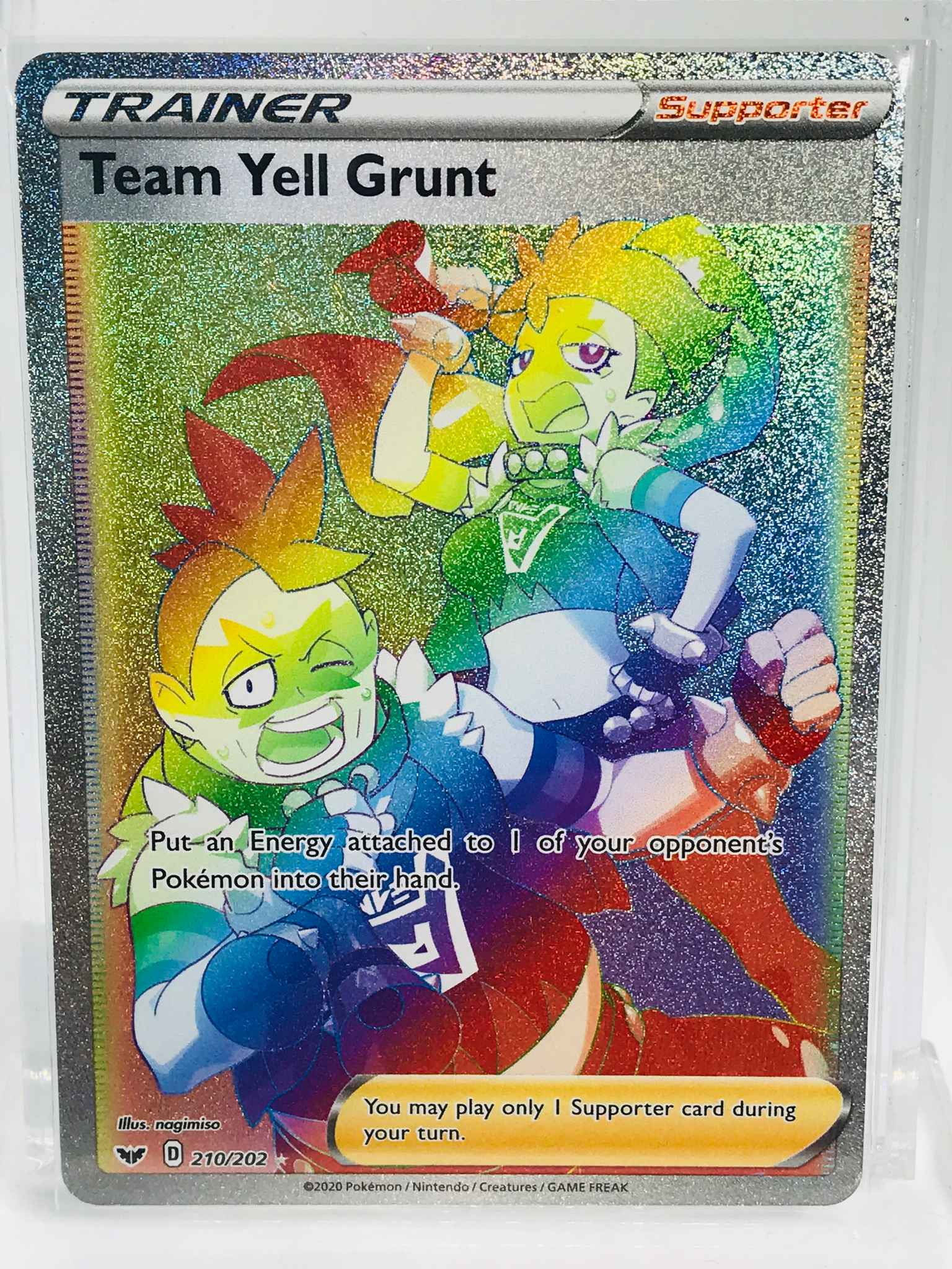 Team Yell Grunt Rainbow Rare Pokemon Sword Shield Card 210 Swsh01 210 Sammelkartenspiele Tcgs Autrement Dit Sammeln Seltenes