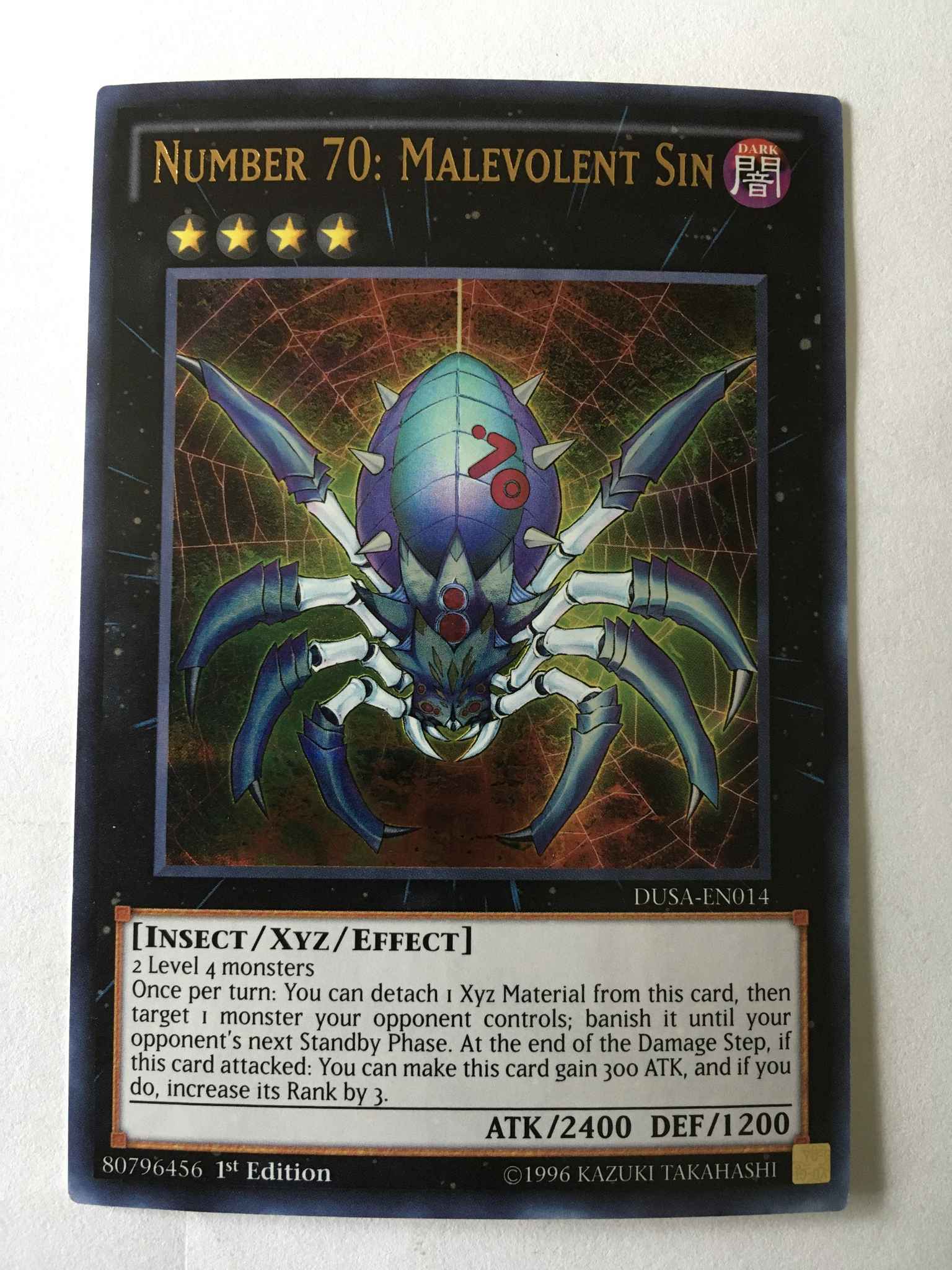 Yu-Gi-Oh 3x Ultra Rare Number 70 NM Malevolent Sin 1st Edition DUSA-EN014