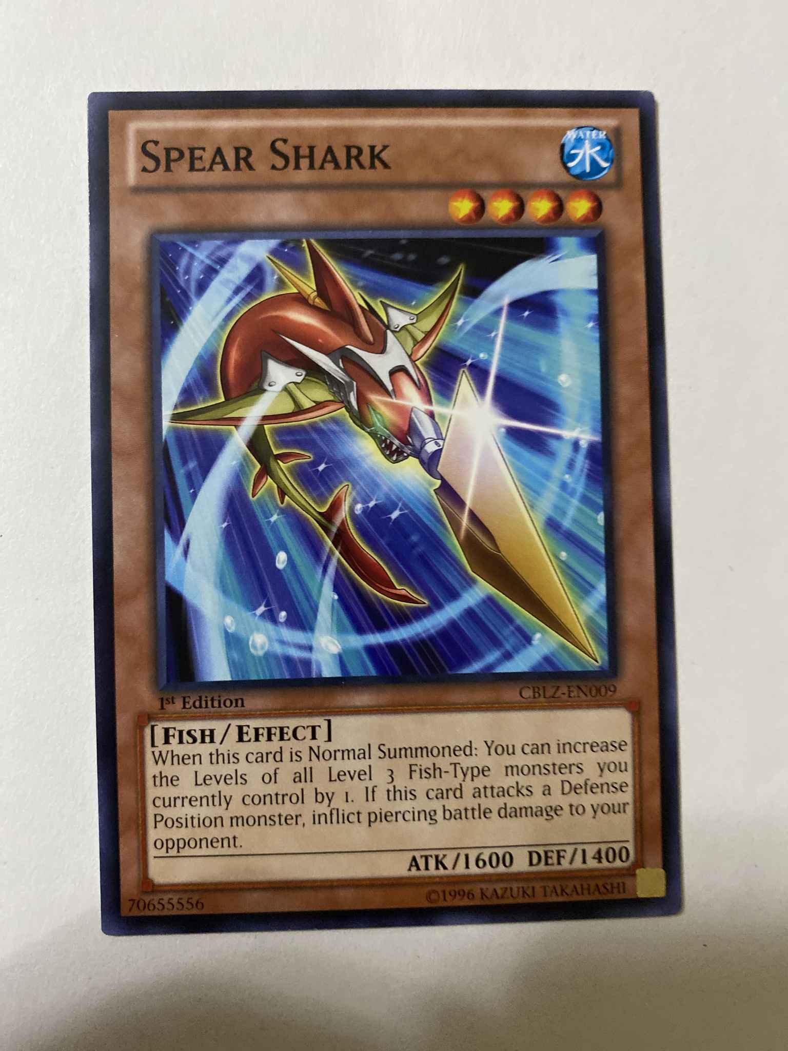 CBLZ EN009 1ST ED 3X SPEAR SHARK COMMON CARDS 