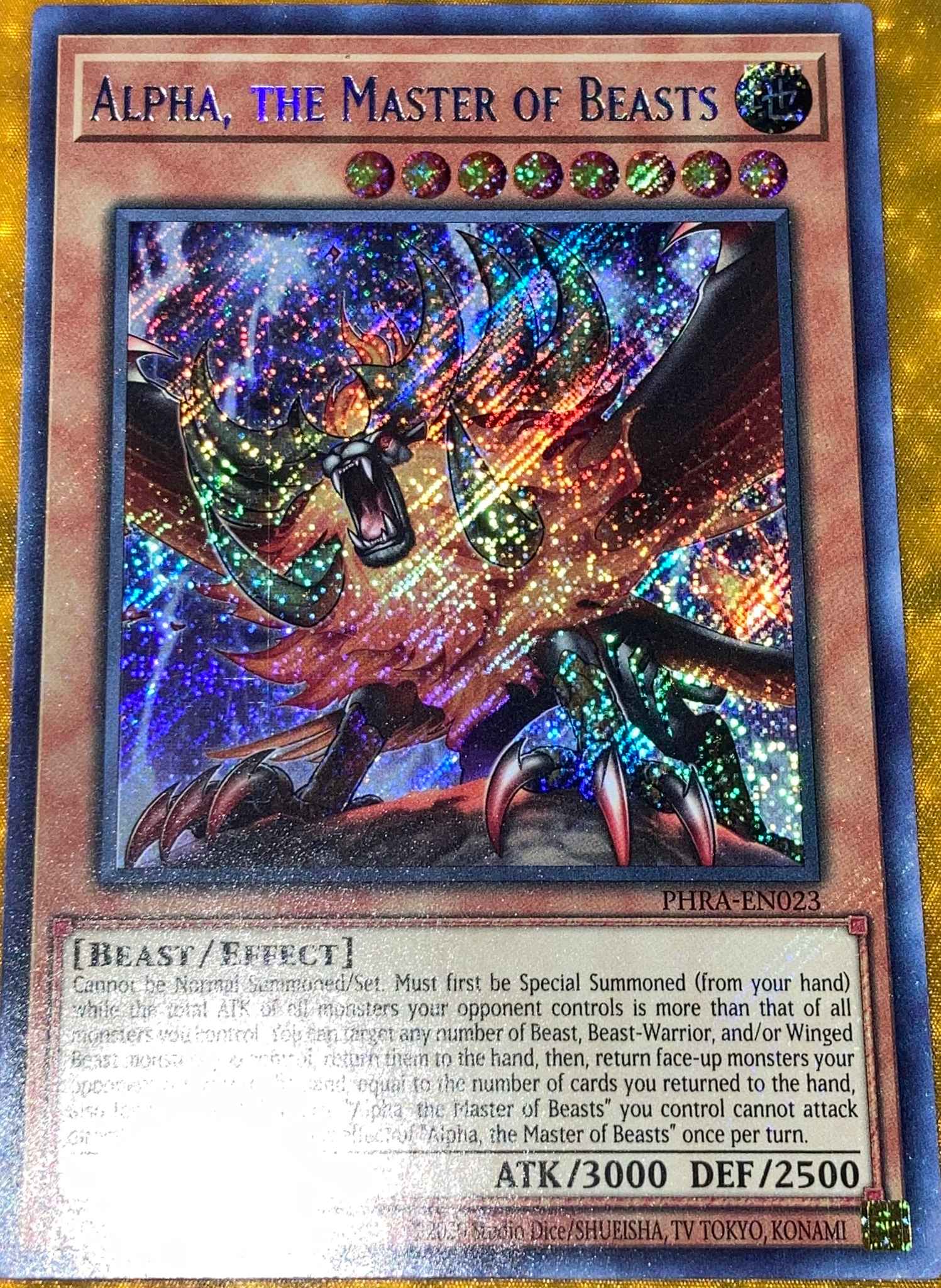 Secret Rare Alpha The Master Of Beasts Alpha The Master Of Beasts Phantom Rage Yugioh Online Gaming Store For Cards Miniatures Singles Packs Booster Boxes