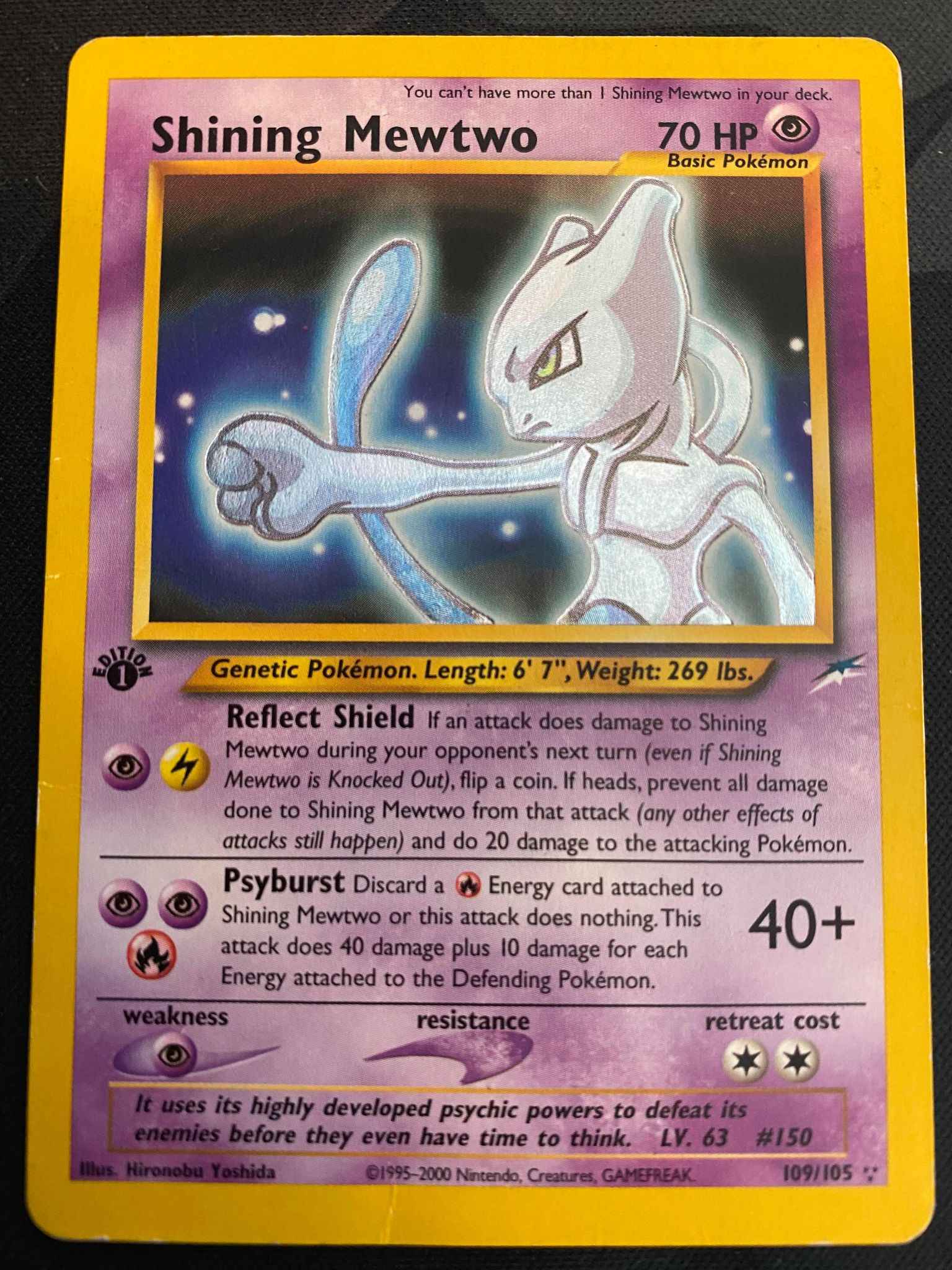 Shining Mewtwo 1st Edition 109 105 Secret Rare Neo Destiny Damaged Shining Mewtwo Neo Destiny Pokemon Online Gaming Store For Cards Miniatures Singles Packs Booster Boxes
