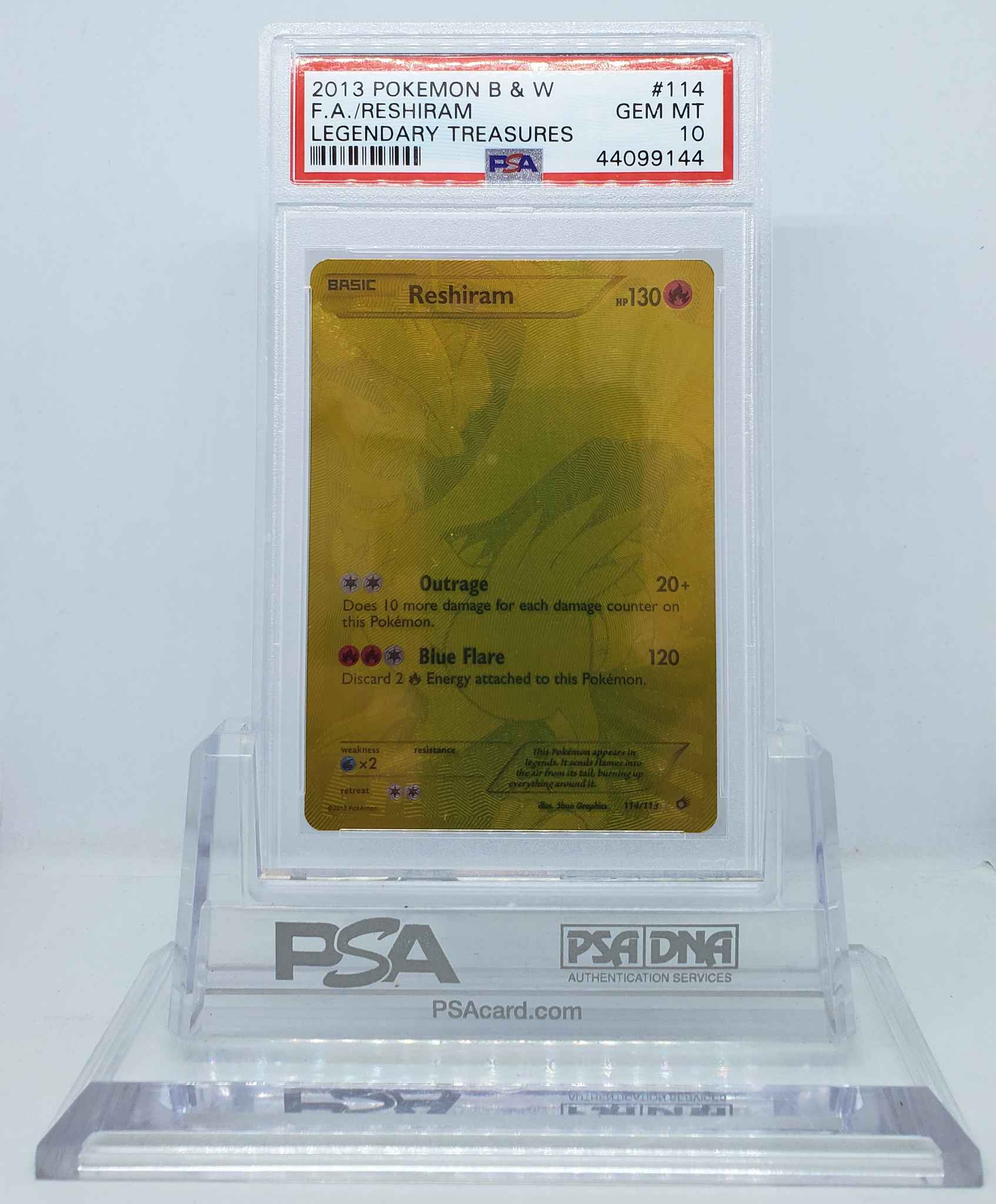 PTCGO, Digital Card SR Reshiram SECRET RARE 114/113 for Pokemon TCG Online