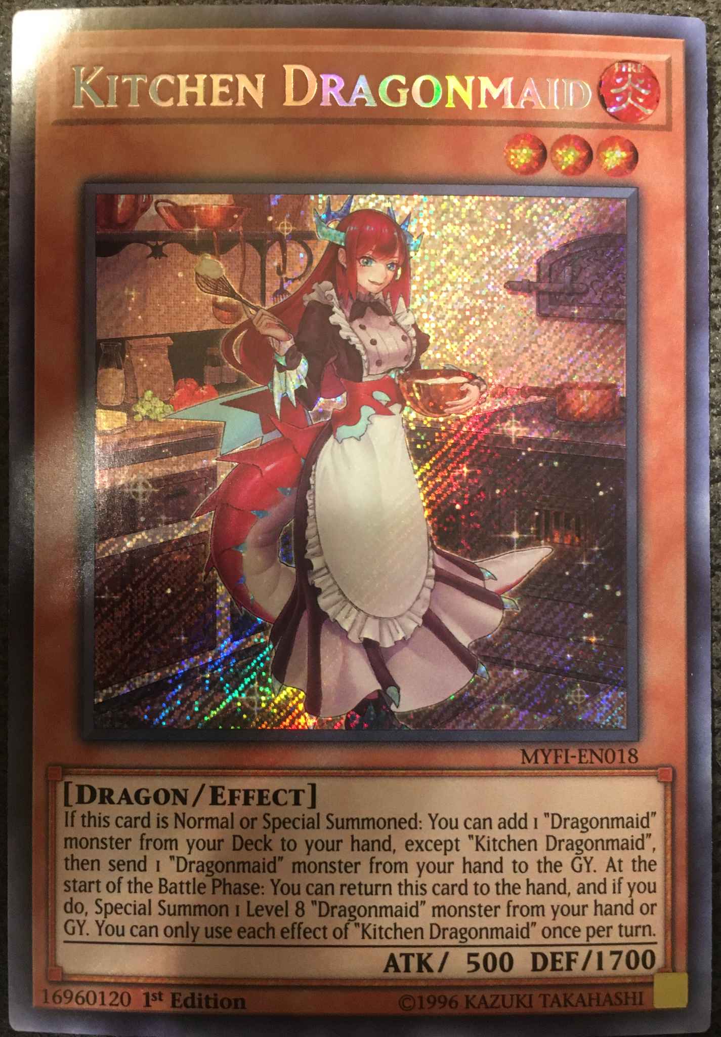 - Super Rare MYFI-EN019 3 x Dragonmaid Tinkhec 1st Edition 