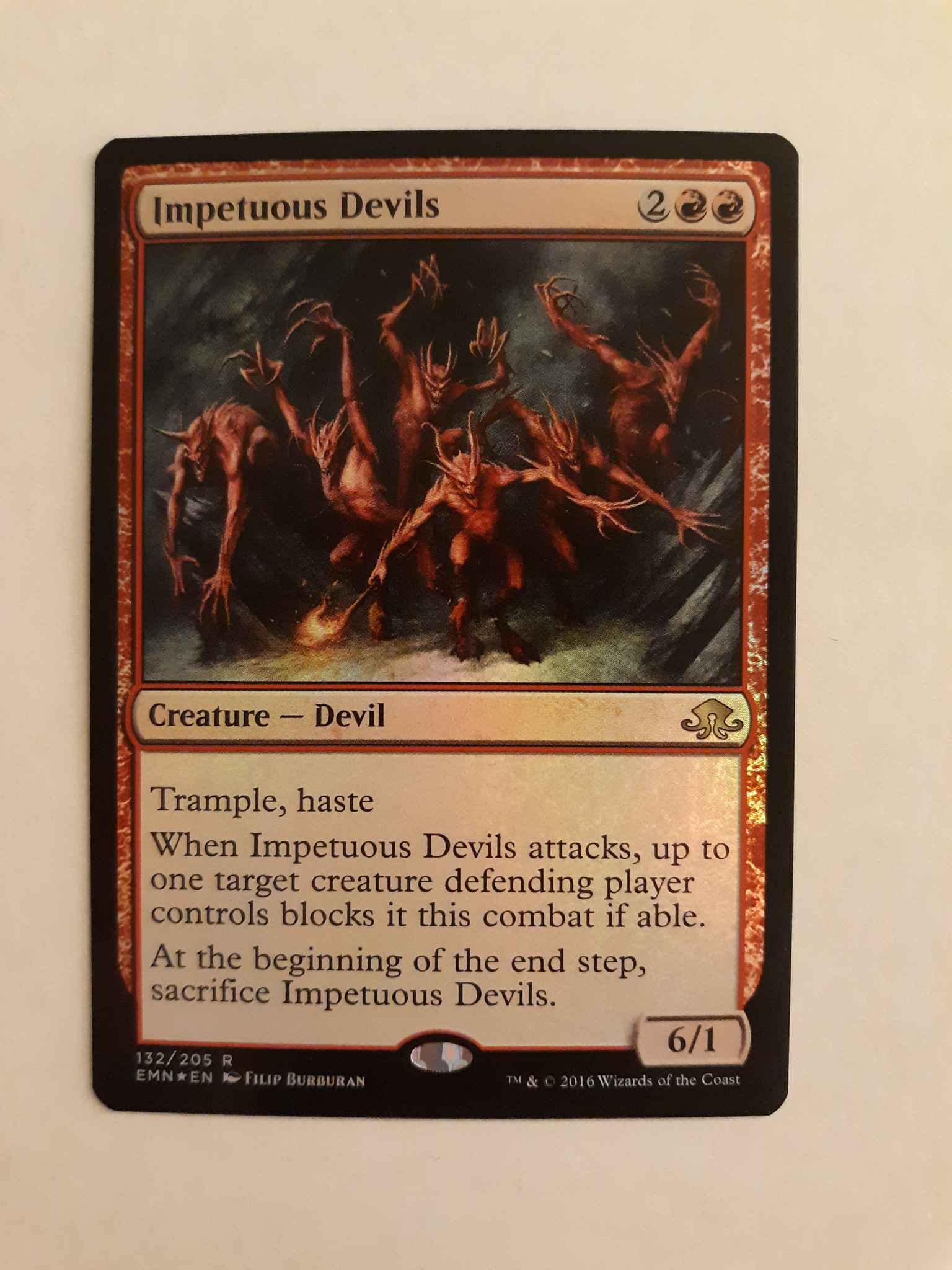 Tehnoulevaatus Ee Eldritch Moon Impetuous Devils Collectables Mtg Individual Cards