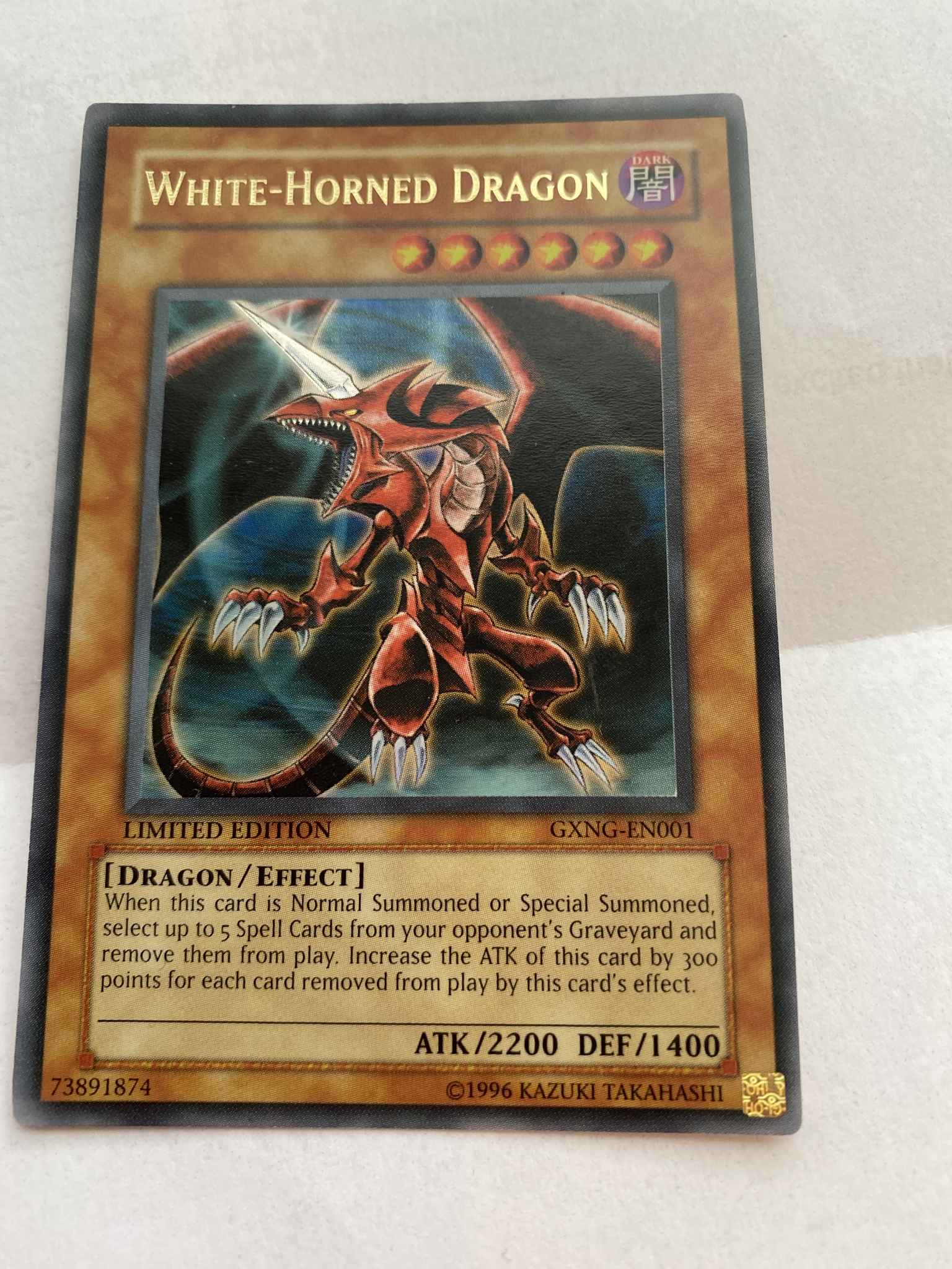 Horned Dragon Ultra Rare Lim.Edition new GXNG-EN001 White