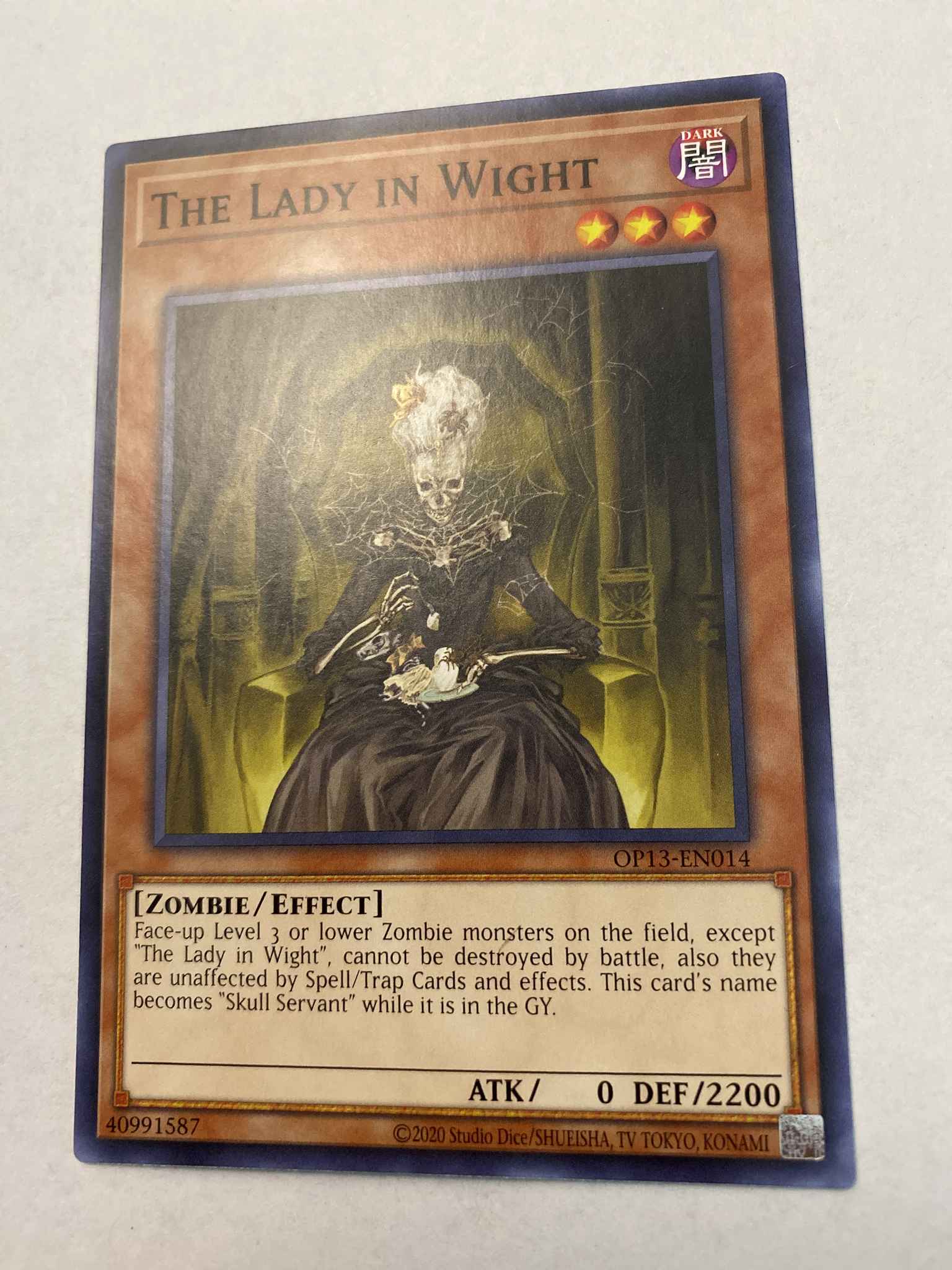 3x UNLIMITED EDITION THE LADY IN WIGHT  OP13-EN014 COMMON YUGIOH OTS13 UNPLAYED