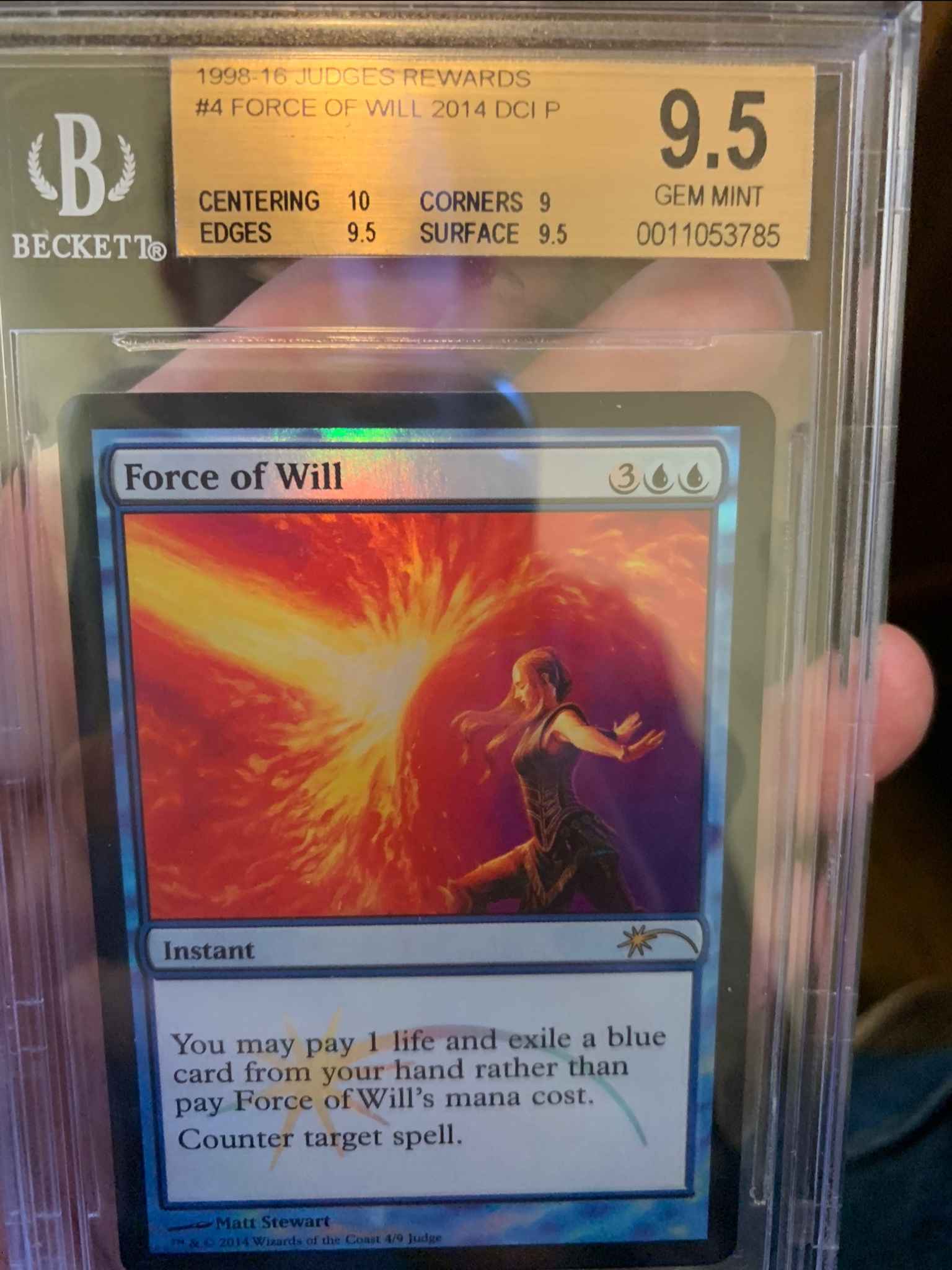 Bgs Beckett Graded 9 5 Force Of Will Judge Promos Magic The Gathering Online Gaming Store For Cards Miniatures Singles Packs Booster Boxes