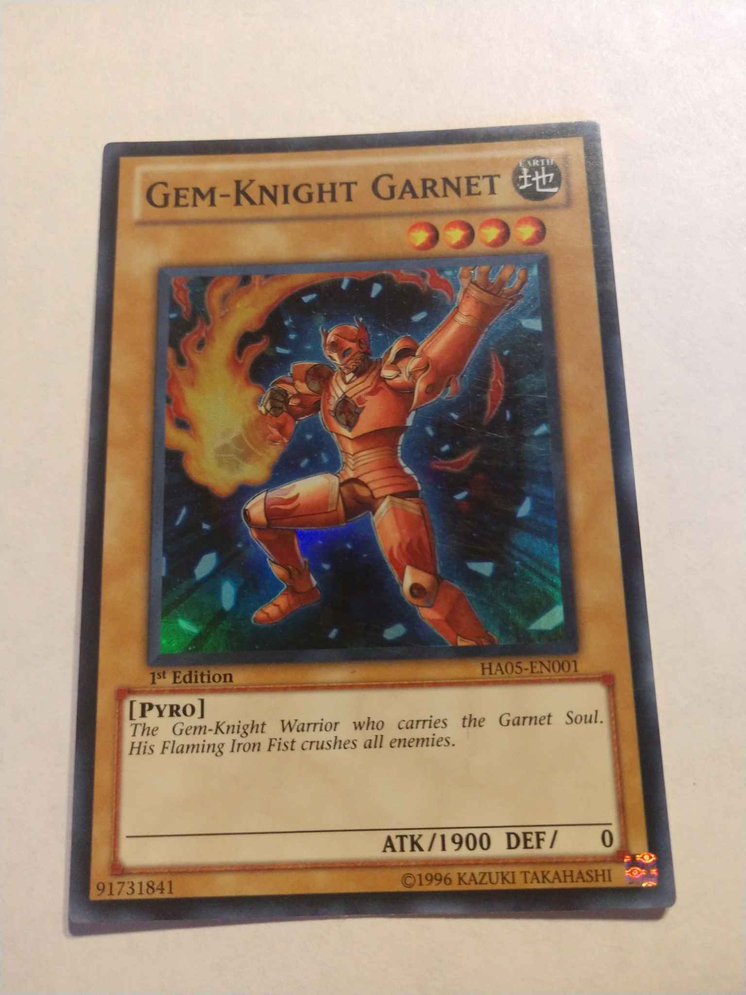 HA05-EN001 Unlimited Edition Super Rare Gem-Knight Garnet