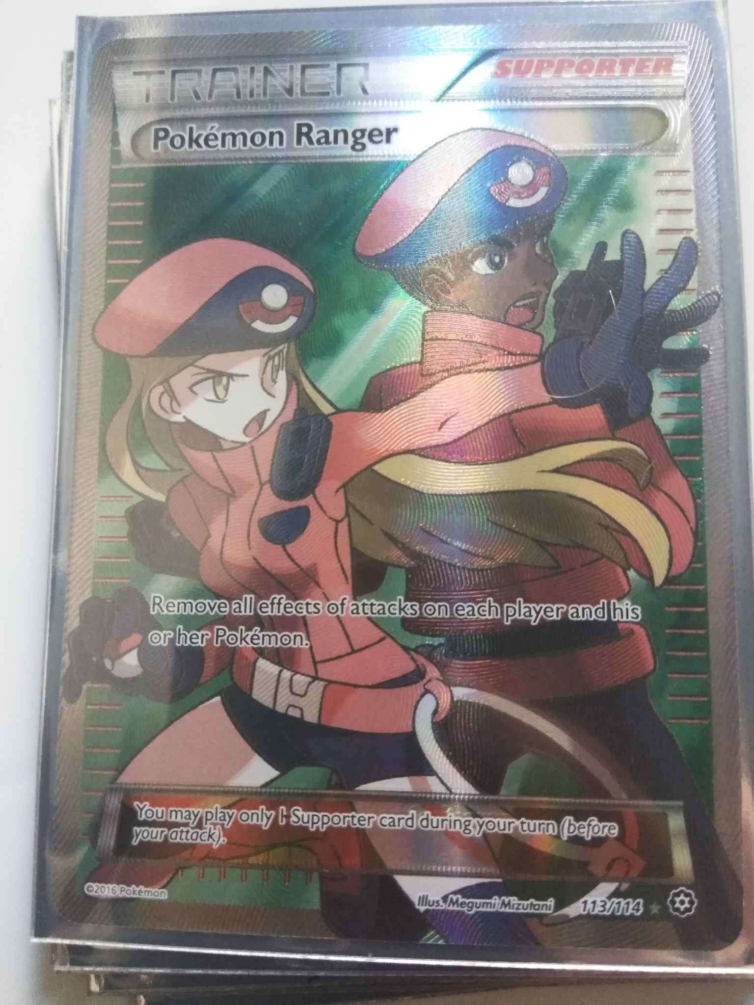 Pokemon Ranger 104/114 MINT XY Steam Siege Pokemon TCG Trainer Supporter Card 
